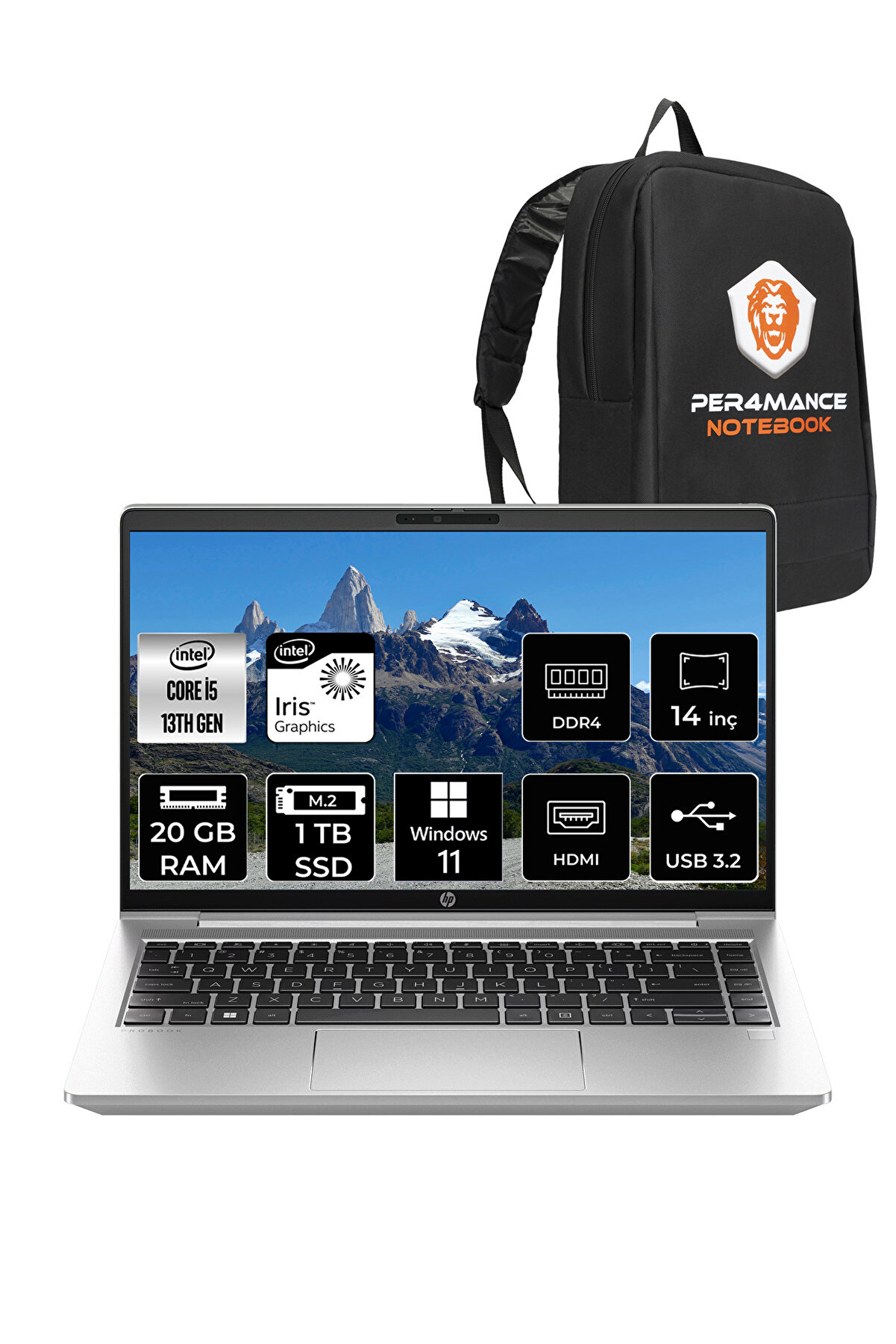 ProBook 440 G10 İ5 1334U 20GB RAM 1TB SSD 14'' FHD IPS W11P Dizüstü Bilgisayar _68 ÇANTA