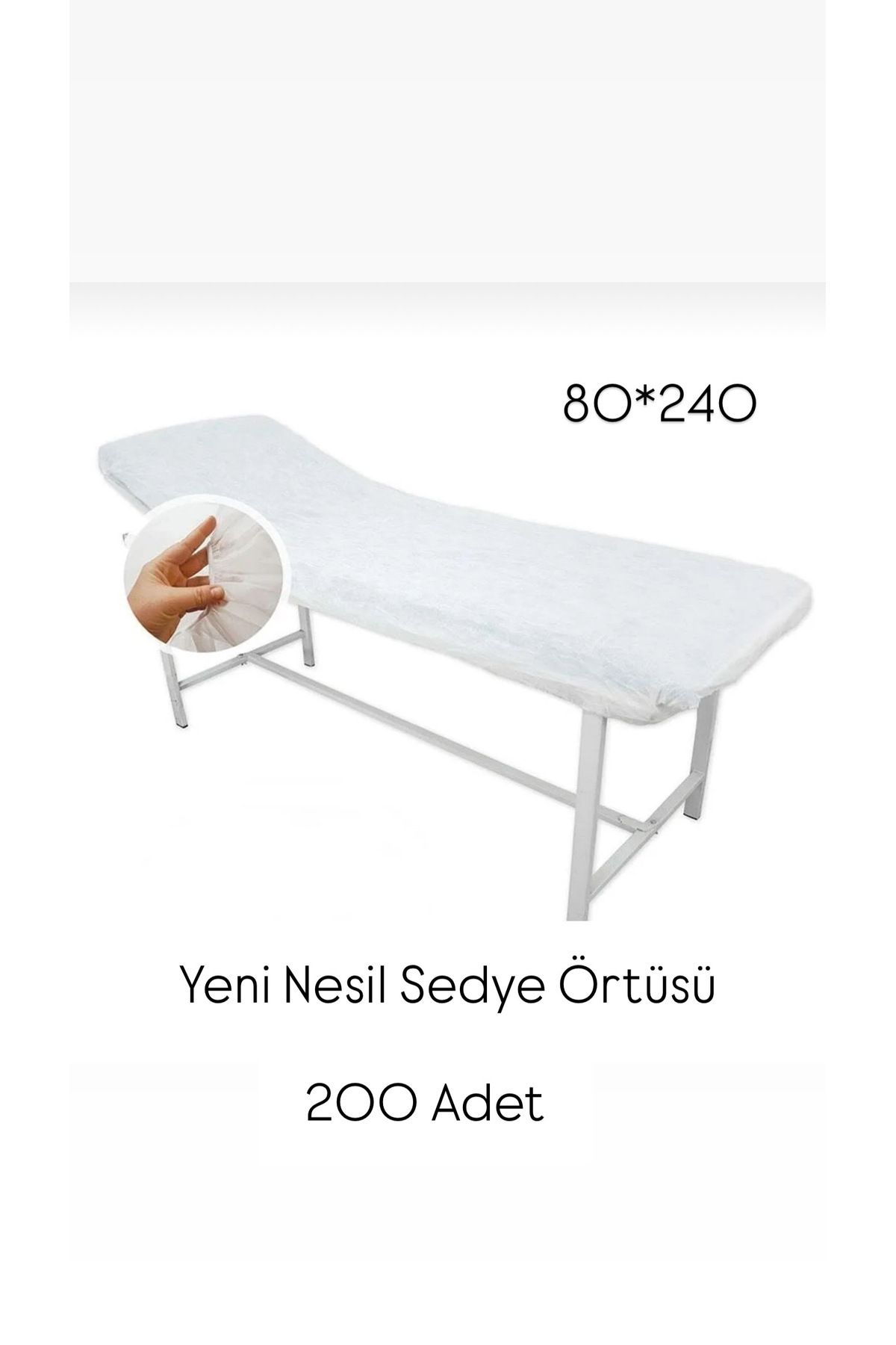 Cosmonis Tek Kullanımlık Lastikli Sedye Örtüsü 200 Adet 80x240 Cm