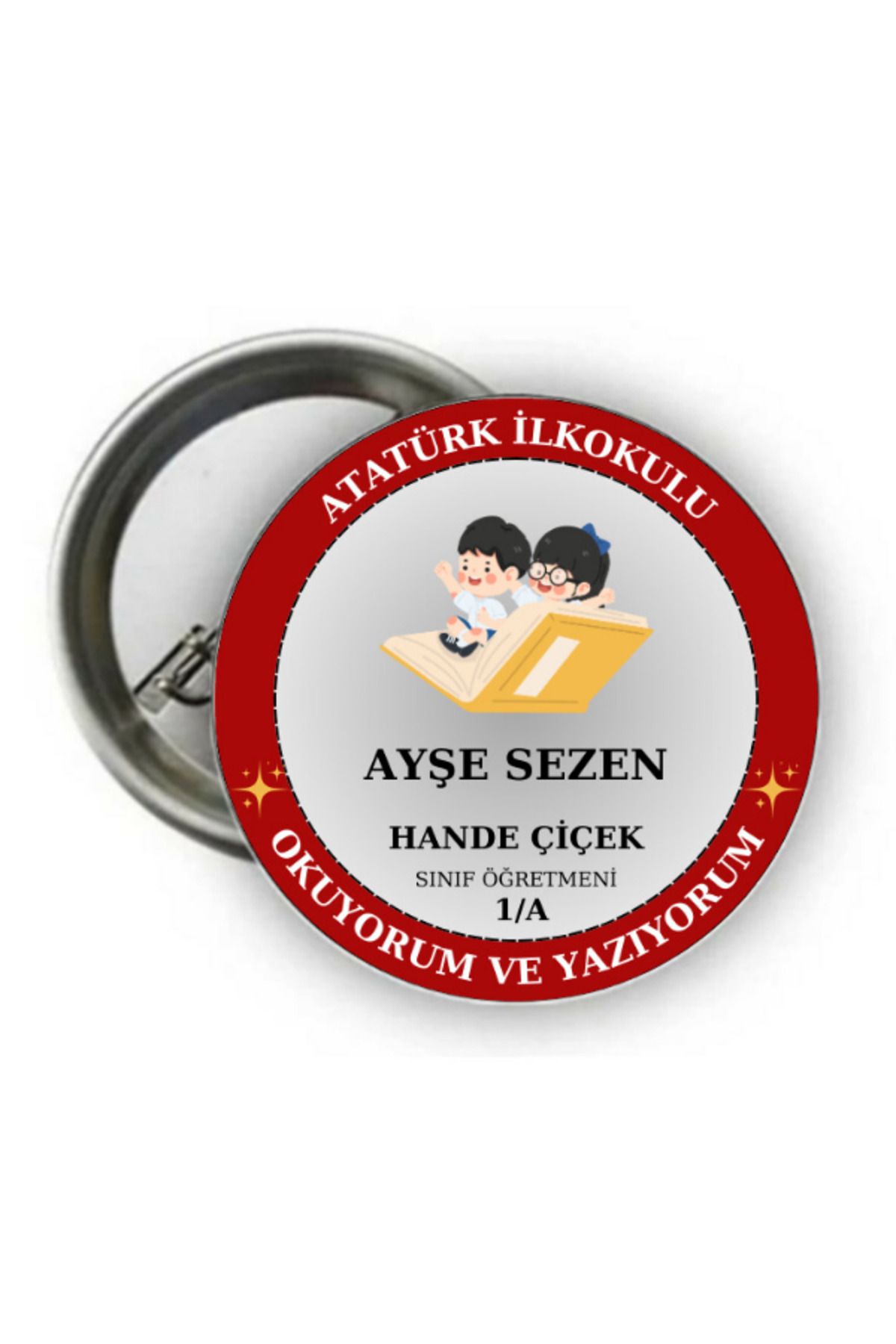 Özcan Tasarım Okuyorum ve Yazıyorum Rozeti - Okuma Bayramı Rozeti ( 24 Adet )