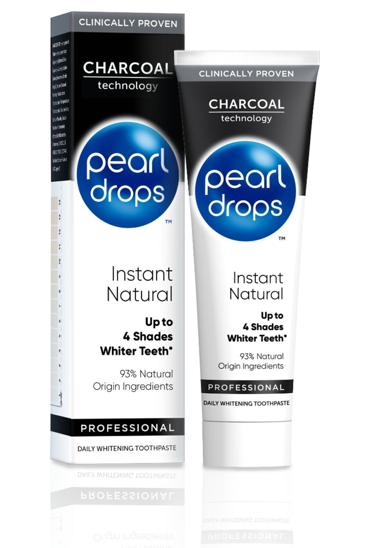 Pearl Drops Instant-kömür Yeniliği Ile Anında Etkili Beyazlatıcı,%93 Doğal Bileşenlerden Oluşan Diş Macunu 75ml