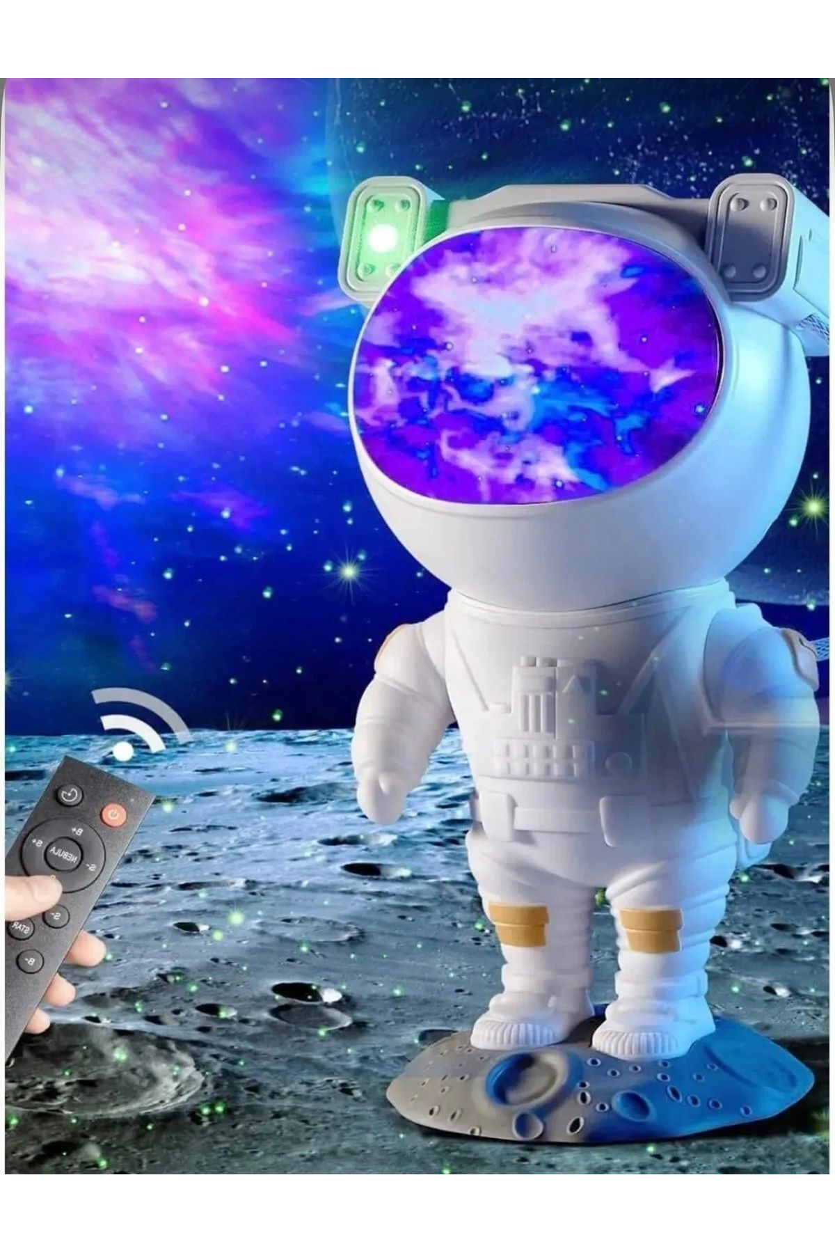 Egonex Astronot Projektör Led Işık Lazer Galaxy 360 Yıldız Projeksiyon Aurora Bulutsusu Çocuk Gece Lambası