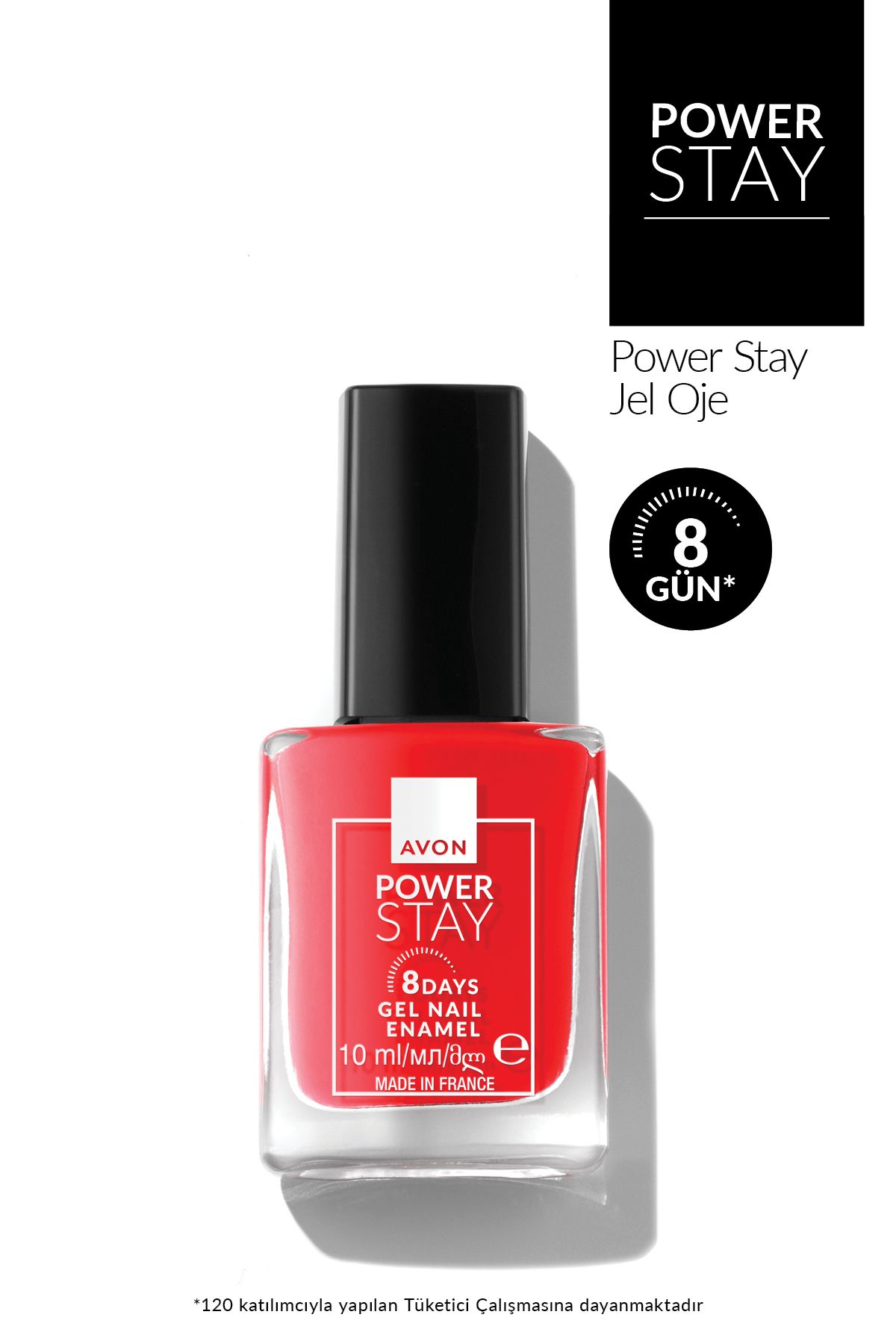Avon Power Stay Jel Oje 10ml - Designer Red