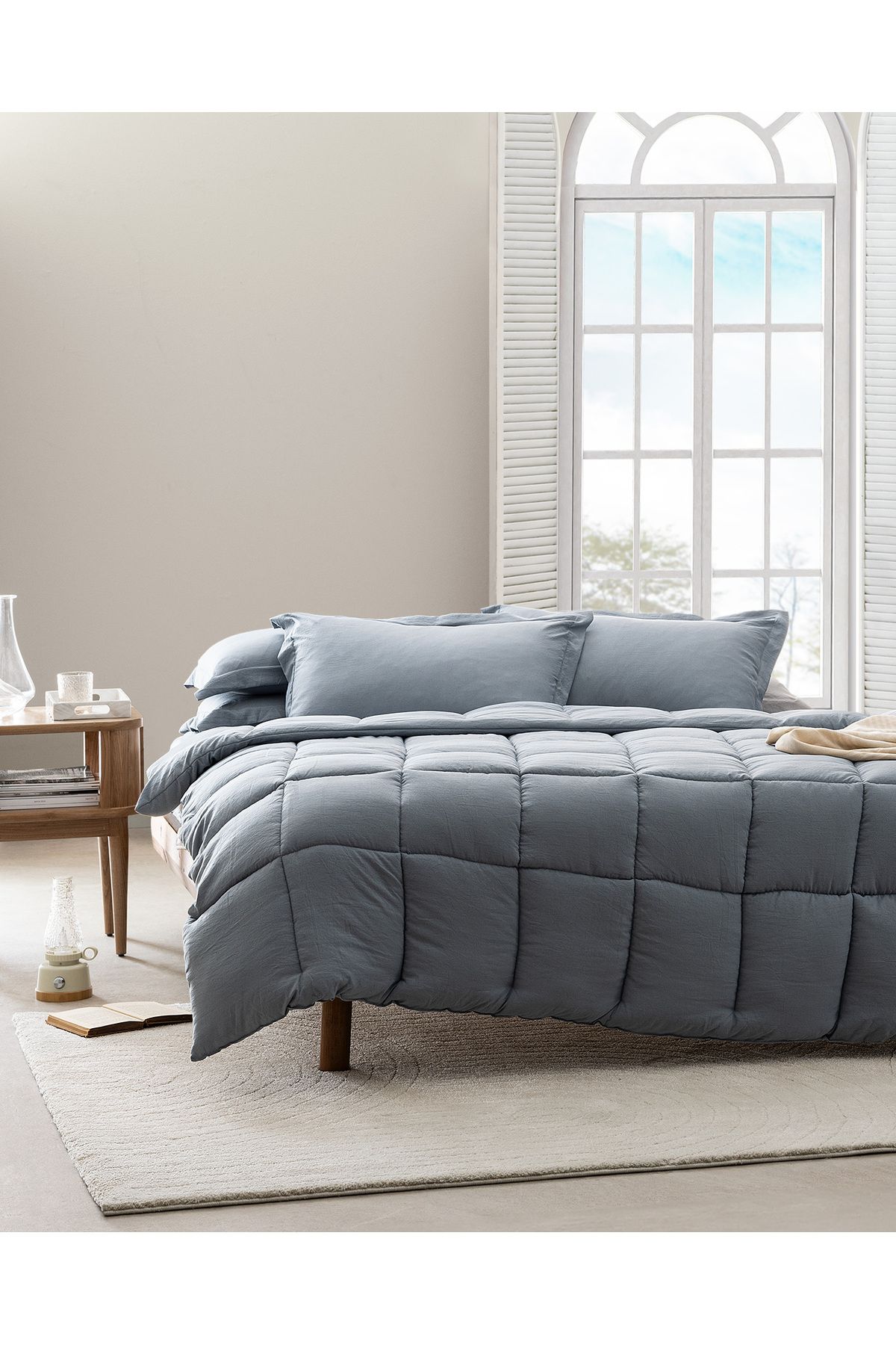Madame Coco Mona Tek Kişilik Comforter Set - İndigo