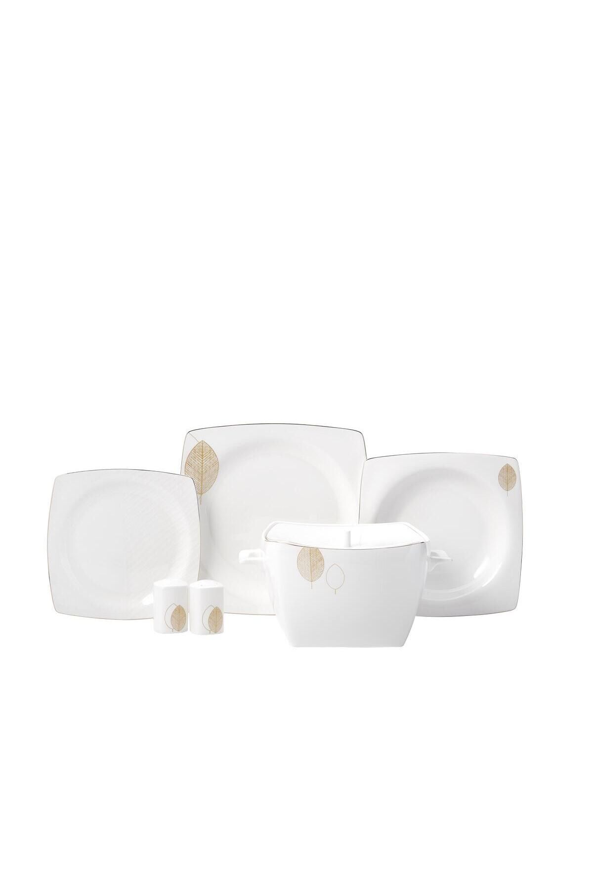 KORKMAZ Bone Selection 60 Parça Kare Yemek Takımı A8456