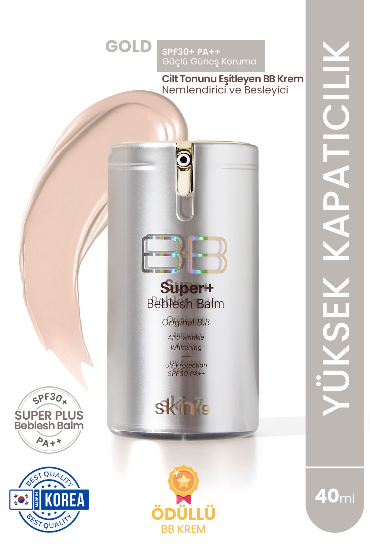 Skin79 Super Plus Beblesh Balm Spf30 Gold -nemlendirici Ve Besleyici Cilt Tonunu Eşitleyen Bb Krem-40ml