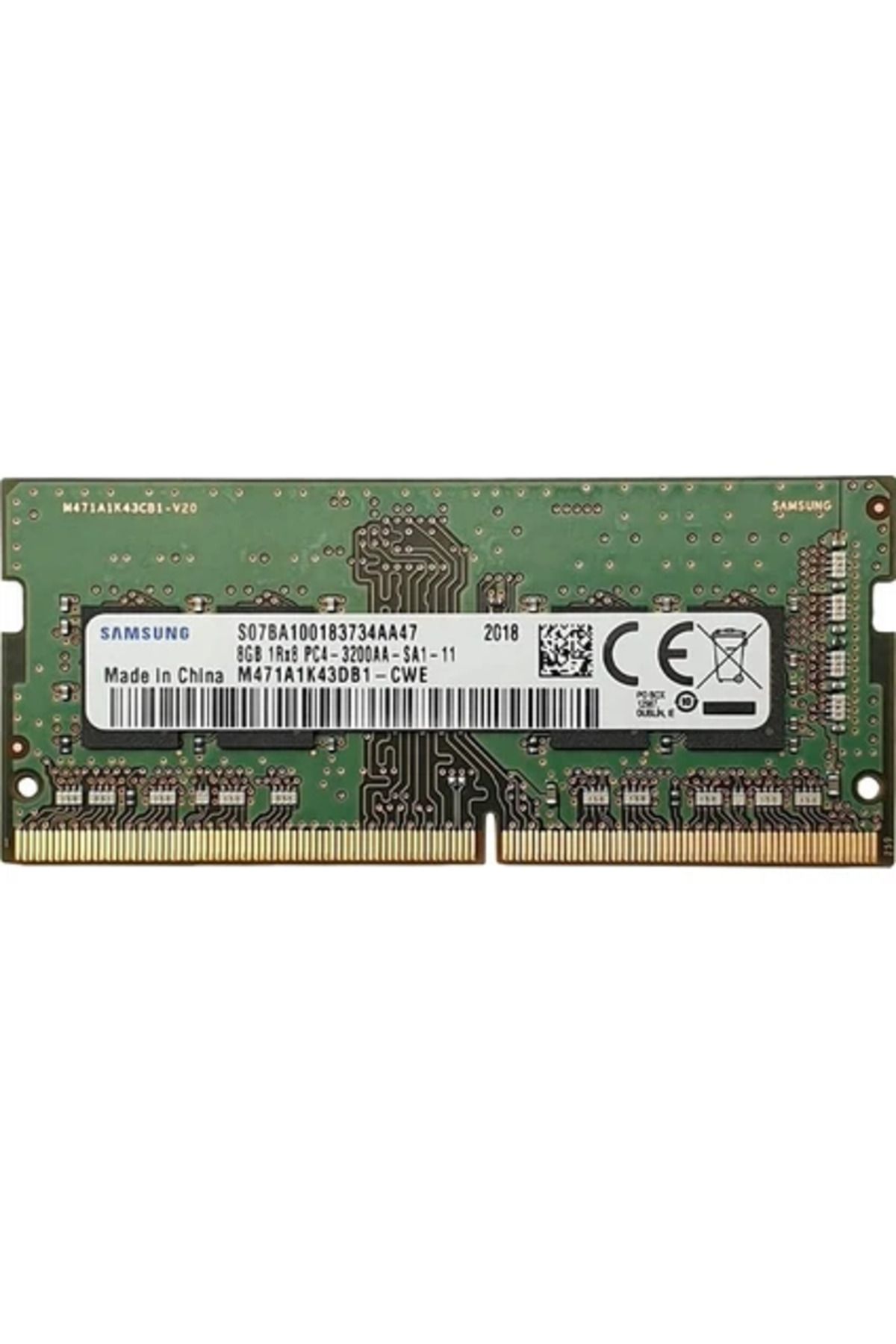 Samsung 8GB DDR4 3200Mhz CL17 Notebook Ram M471A1K43DB1-CWE (1.2V)