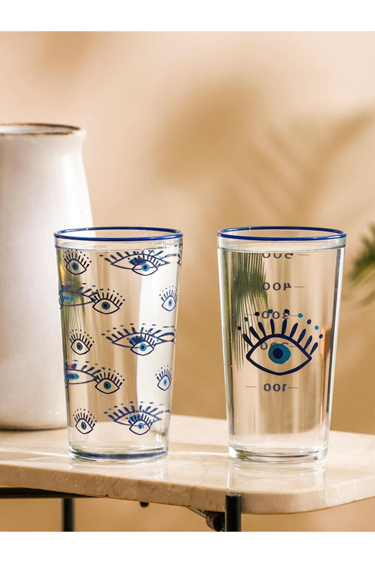 LC Waikiki LCW HOME Göz Baskılı Cam Bardak 2'li 570 Ml