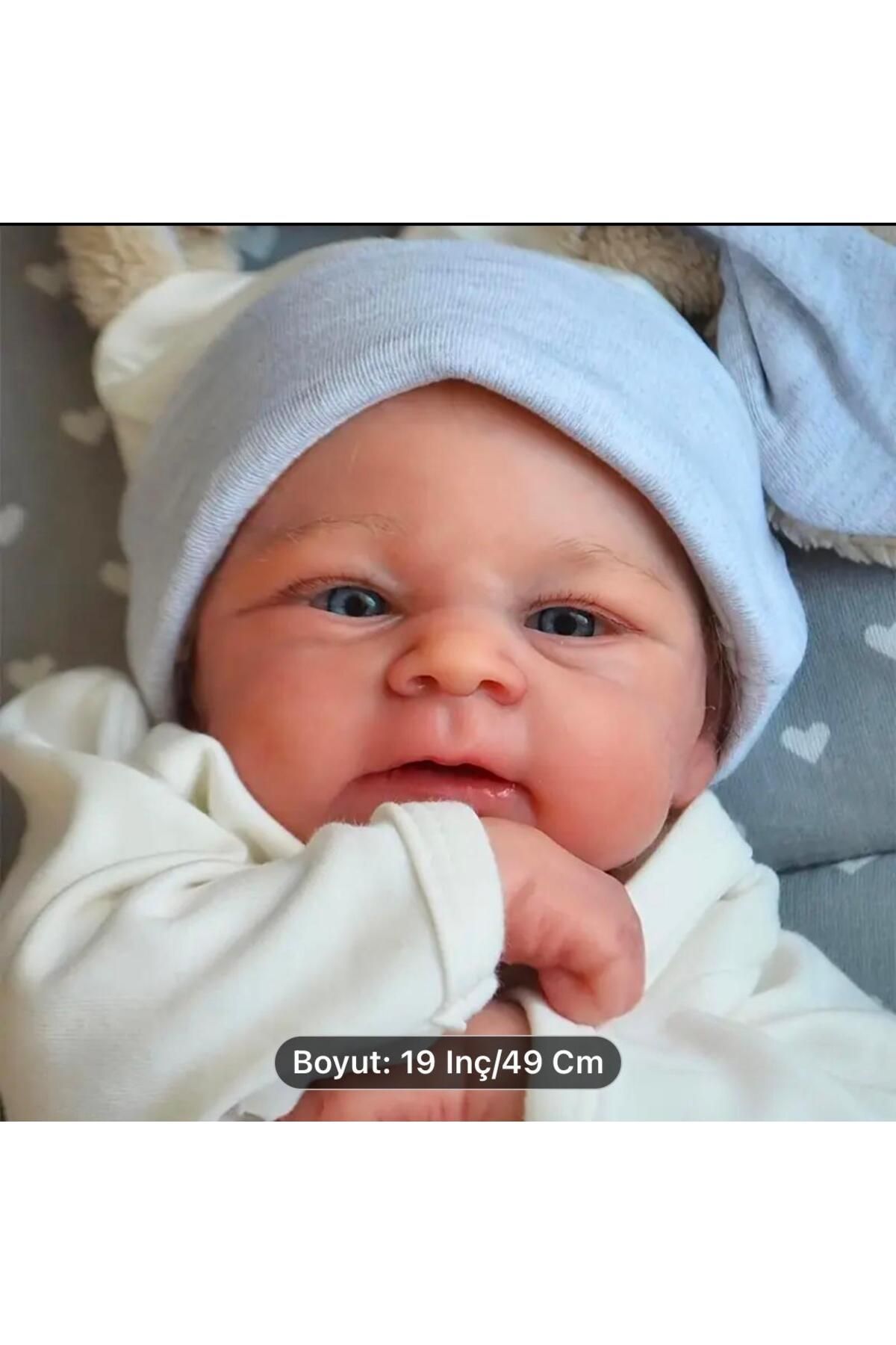 Kayra 49 Cm Reborn Silikon El Yapımı Vinil Gerçekçi Bebek