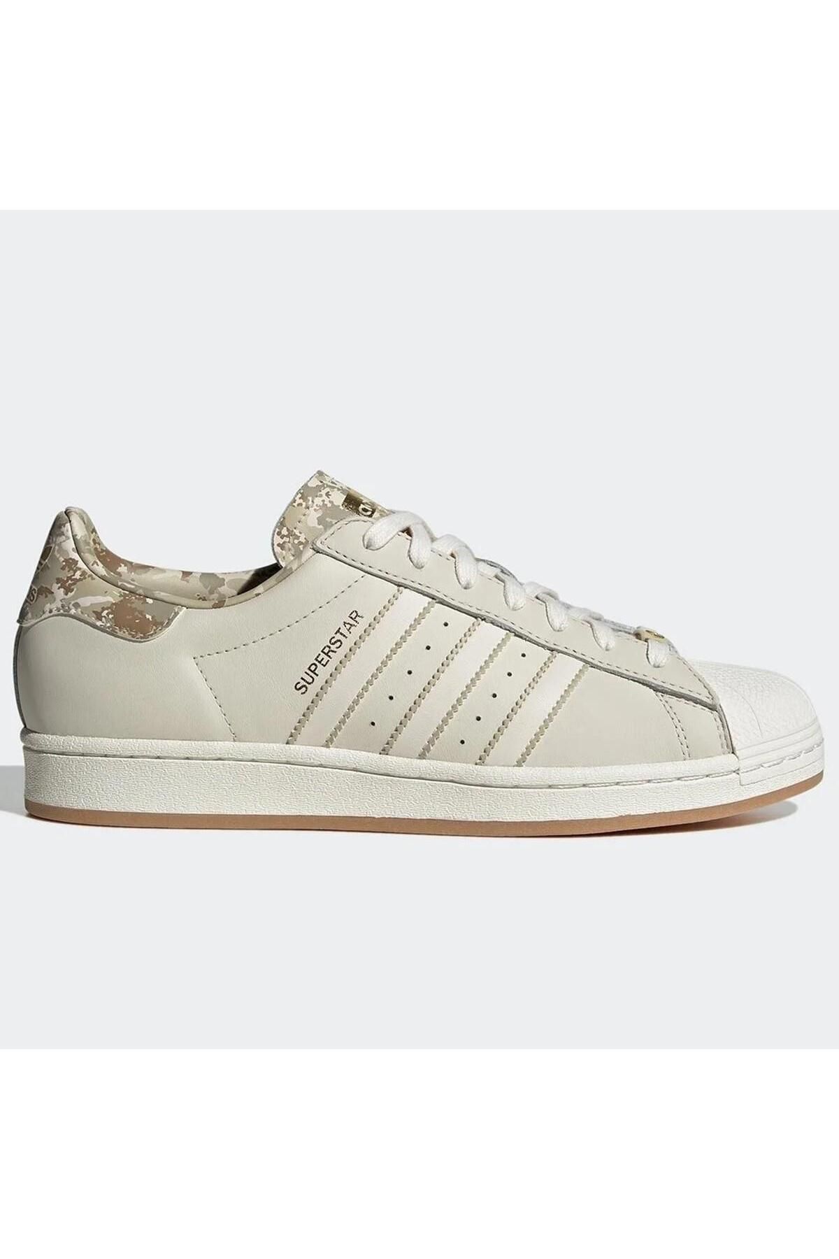 adidas Superstar Leather Unisex Sneaker Hakiki Deri Günlük Spor Ayakkabı Krem