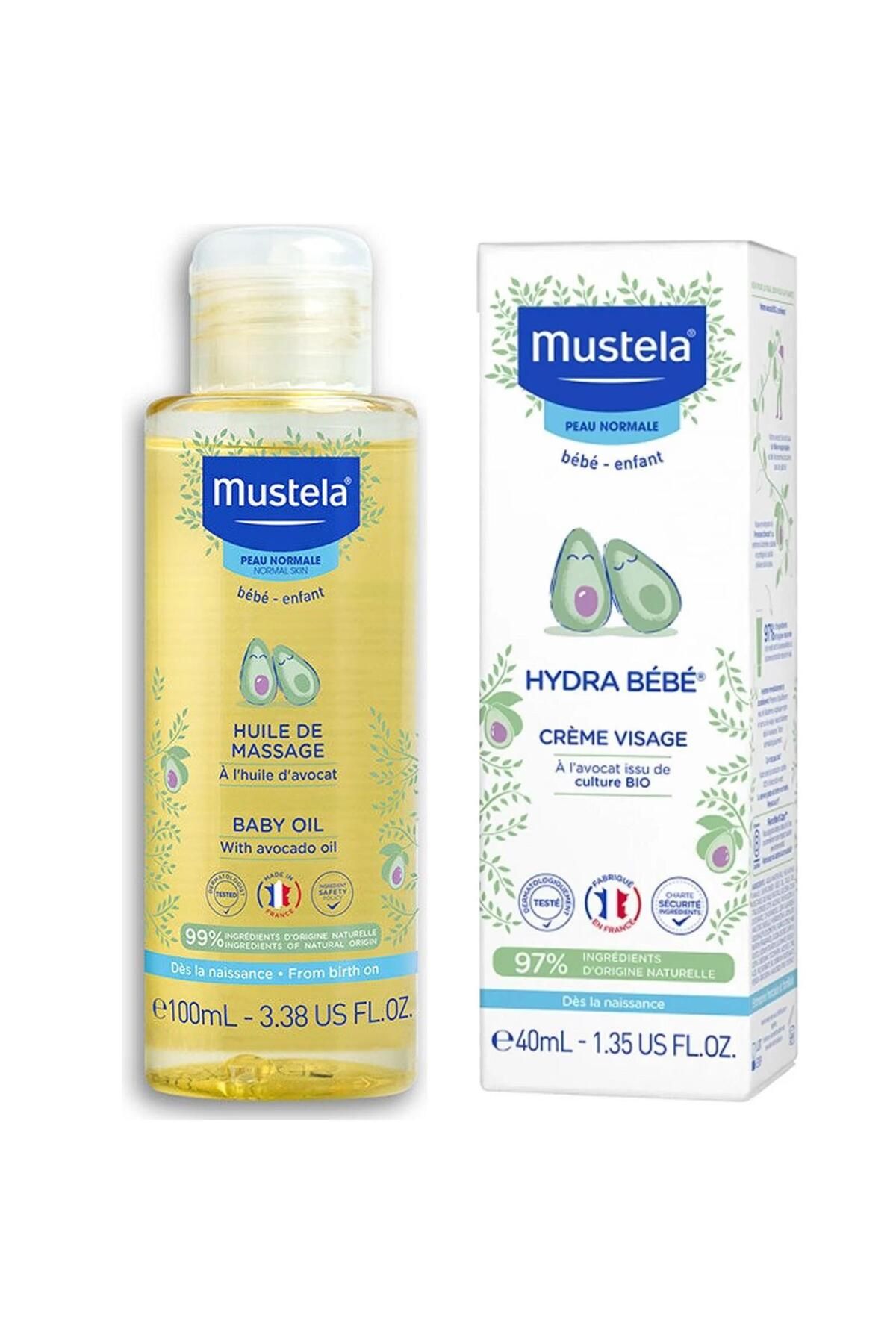 Mustela Hydra Bebe Organik Avokadolu Bebek Yüz Kremi 40 ml Baby Oil Bebek Yağı 100 ml