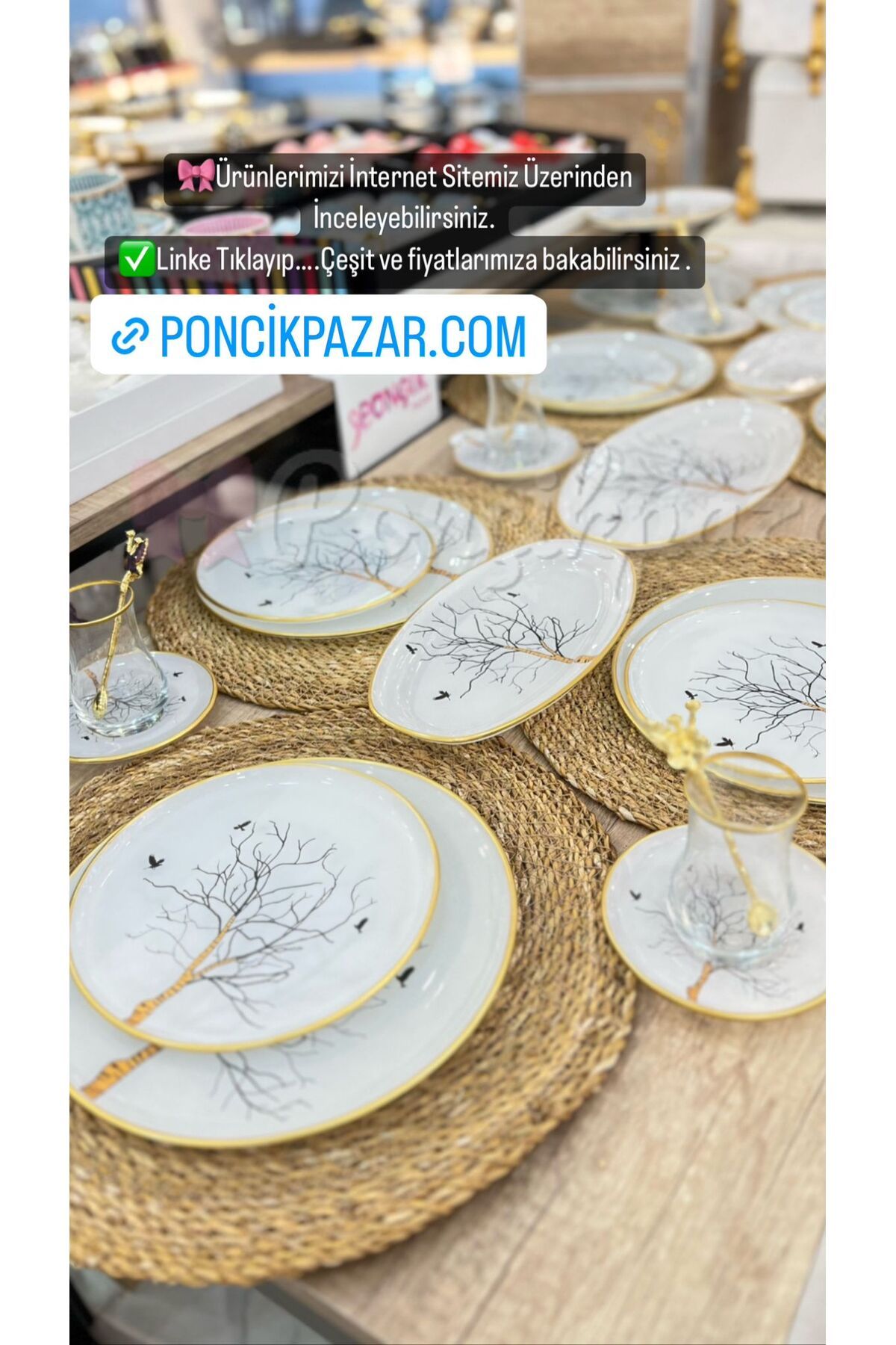 PONCİKPAZAR 6 ADET AĞAÇ MODEL SERVİS TABAĞI