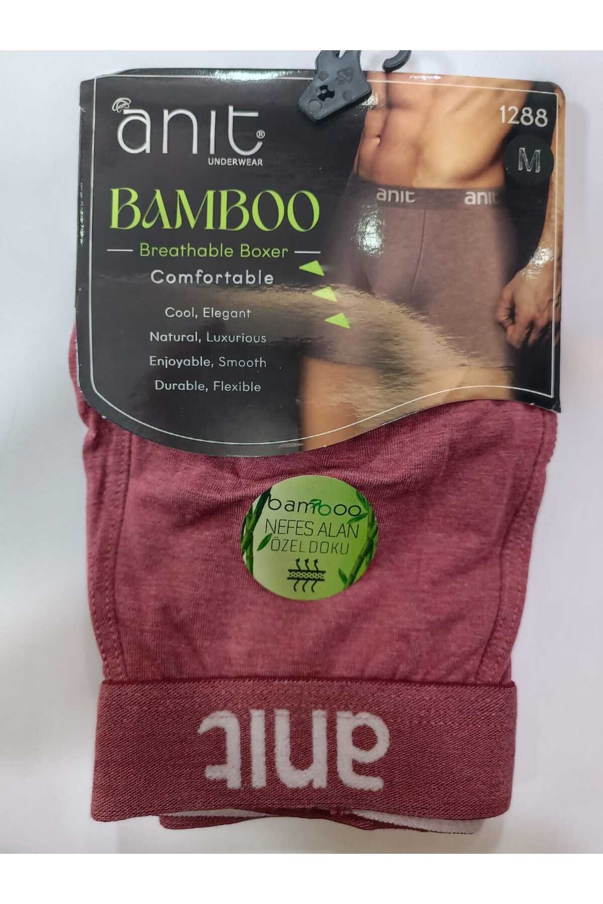 Genel Markalar 5 Adet Düz Renk Likralı Nefes Alan Bambu Erkek Boxer %96 Bambu %4 Likra