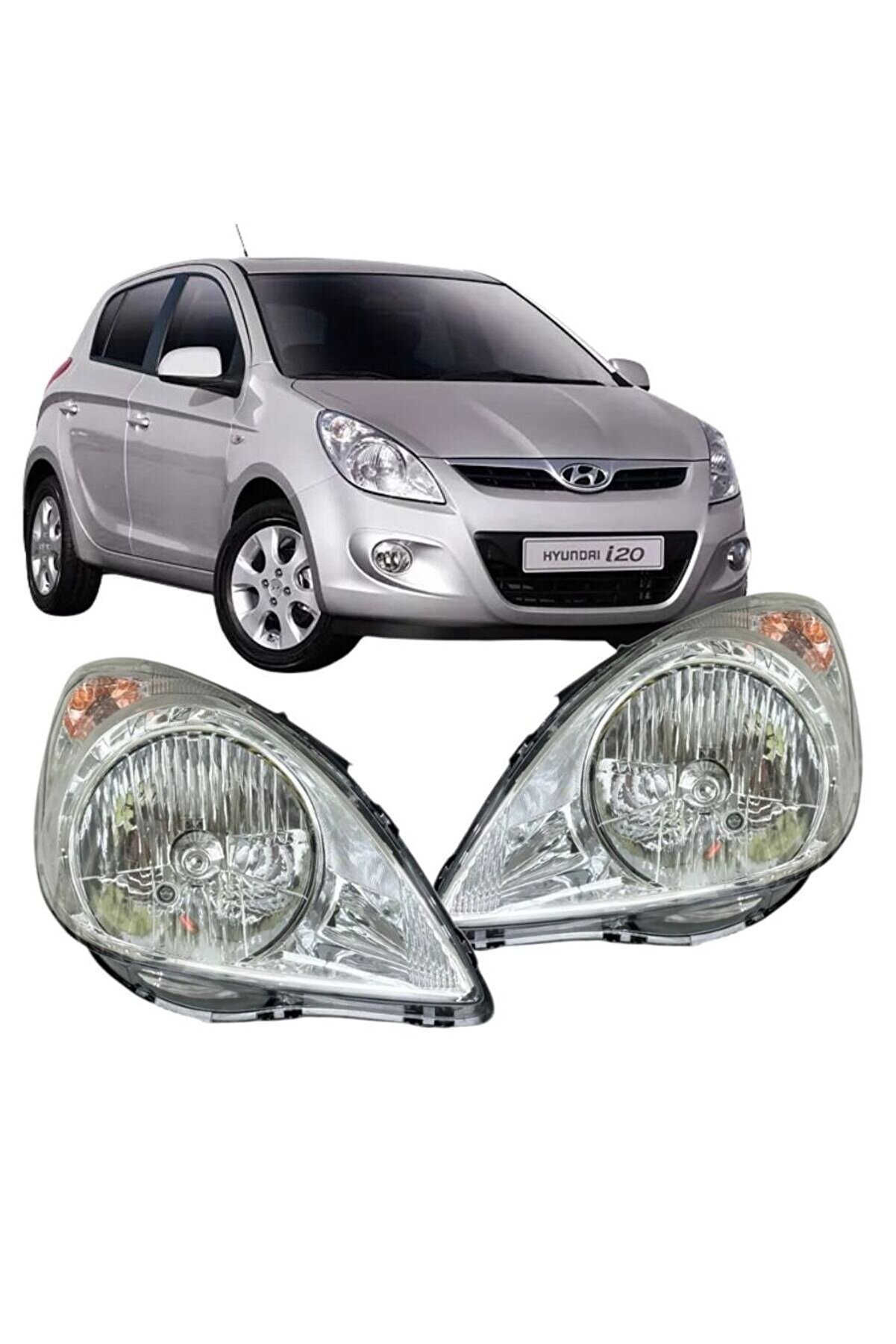 Hyundai İ20 Sağ-Sol Far Lambası Motorsuz Elektırıklı 2008-2011
