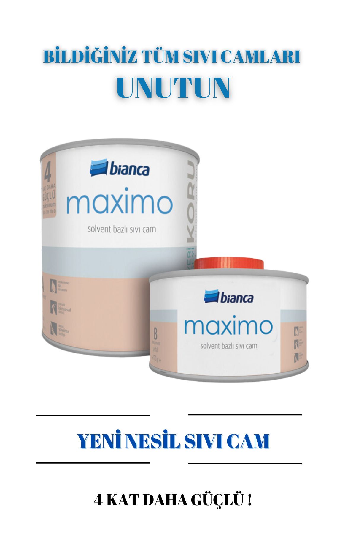 Bianca Stella Maximo Solvent Bazlı Sıvı Cam - Parlak