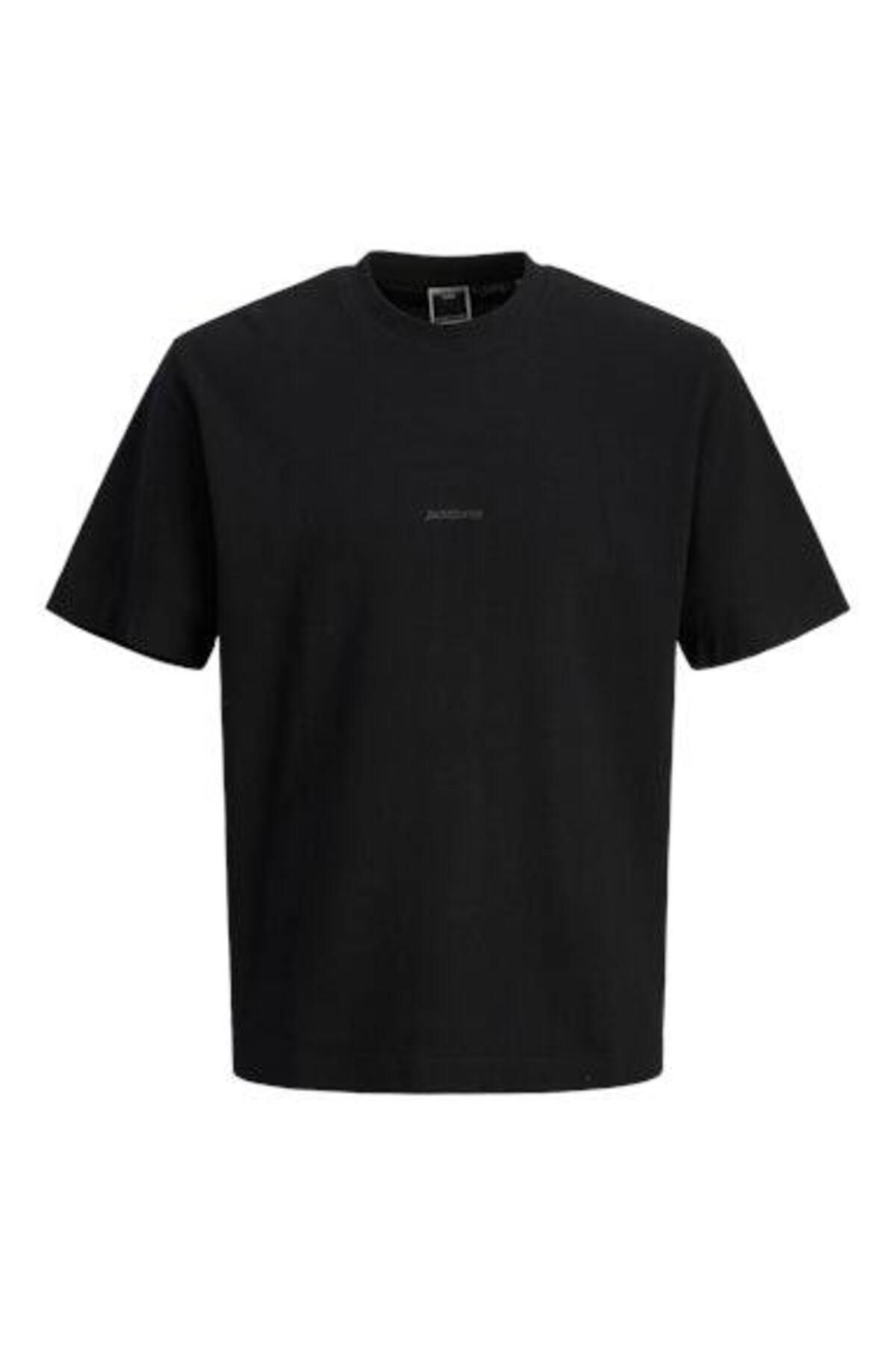 Jack & Jones Jcotarmac Fabrıc Tee Ss Crew Neck Erkek T-shirt 12273217 Black
