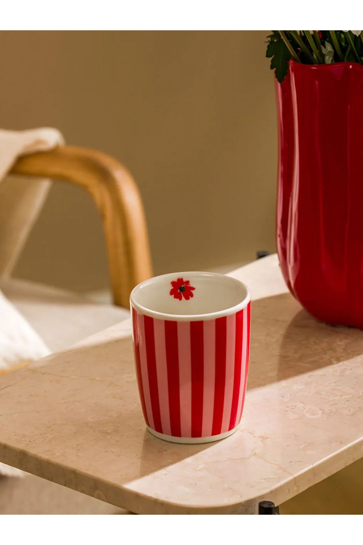 LC Waikiki LCW HOME Kırmızı Çiçek Baskılı Kupa 270 Ml