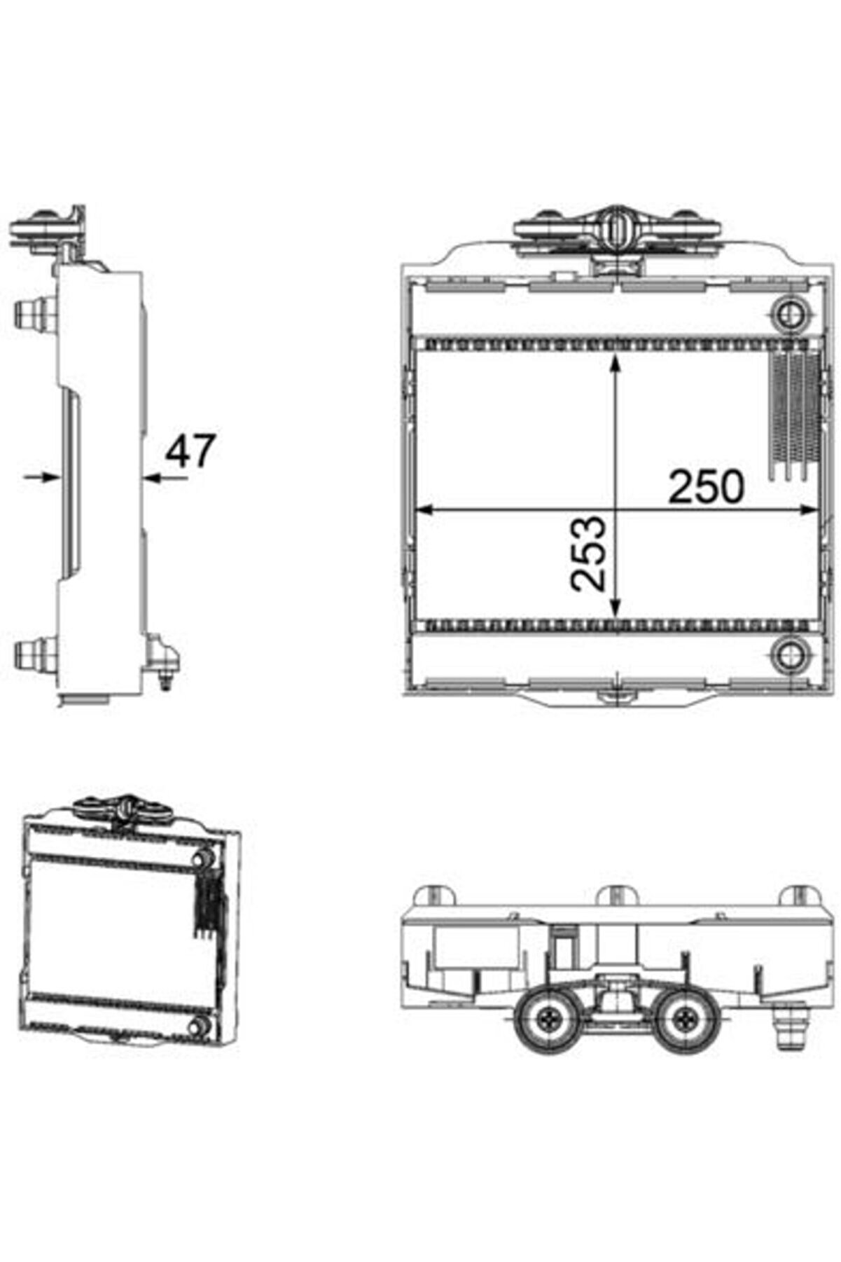 EK SU RADYATORU PREMIUM LINE SOL BMW F10 F01 F06 F07 F12 F13 uyumlu