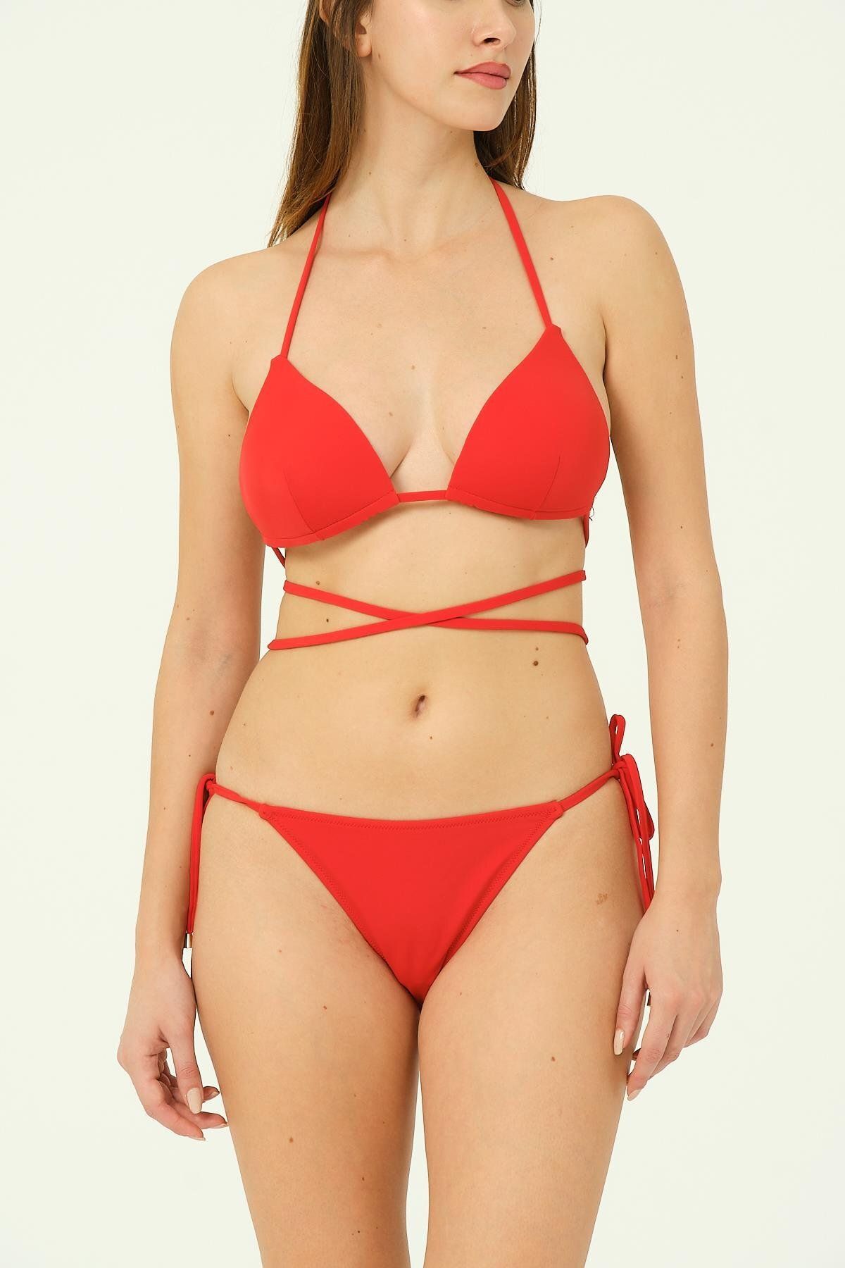SAILOR moda Brezilya Kaplı Yarım Destekli Bikini Takım