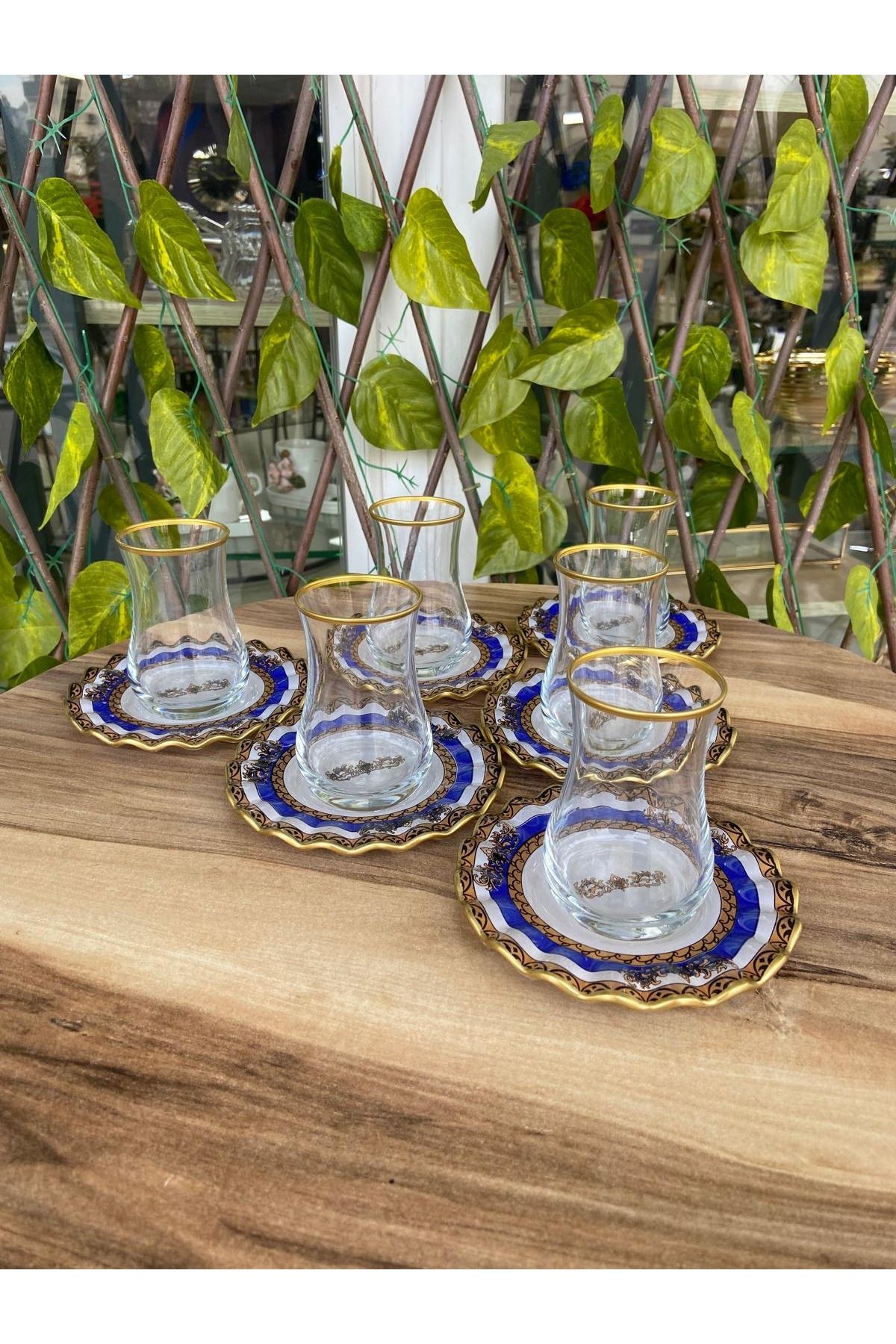 GÜRCÜGLASS Taç model çay seti