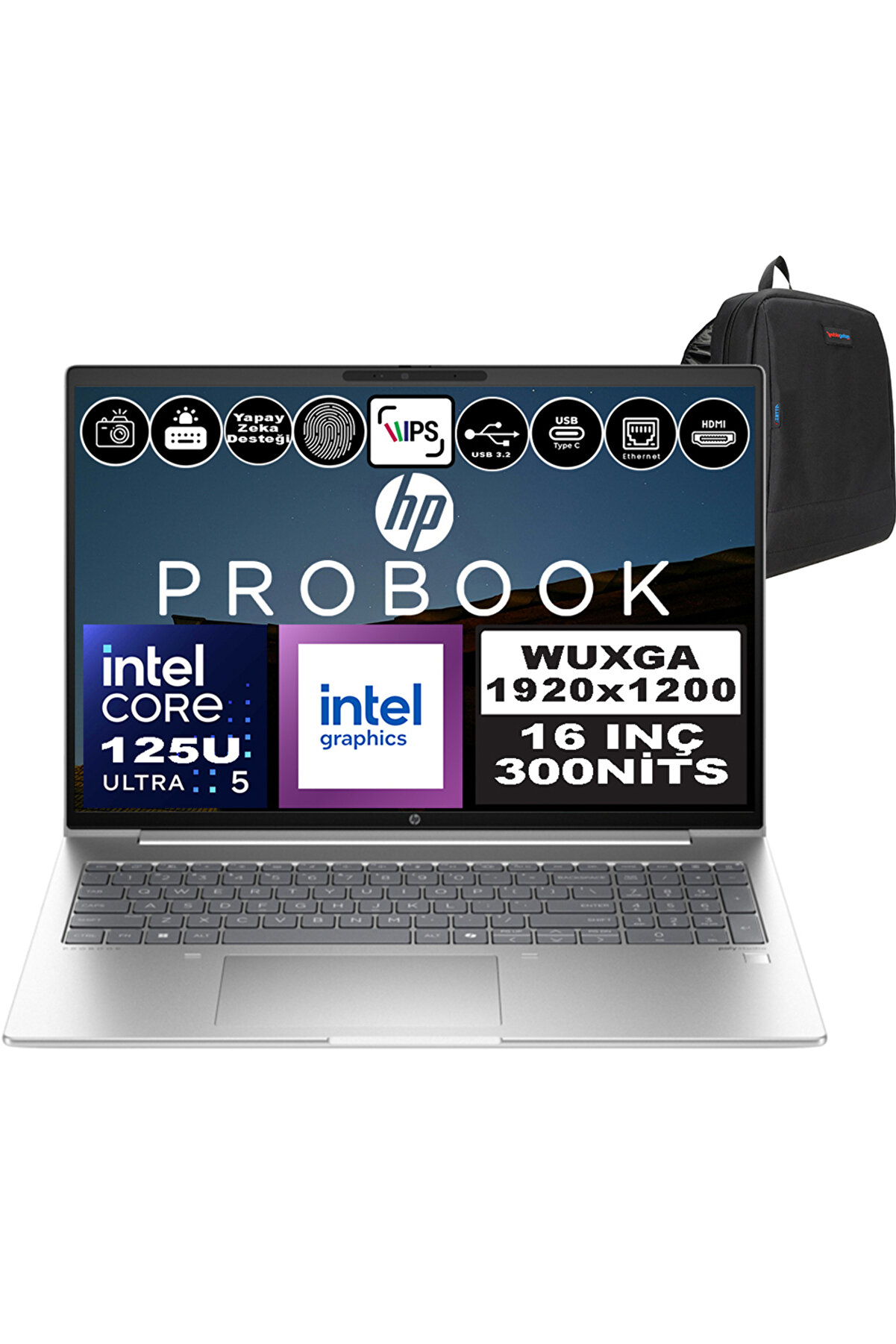 Probook 460 G11 Ultra 5 125U Ddr5 24GB 512GB SSD Intel® Aı Boost 16