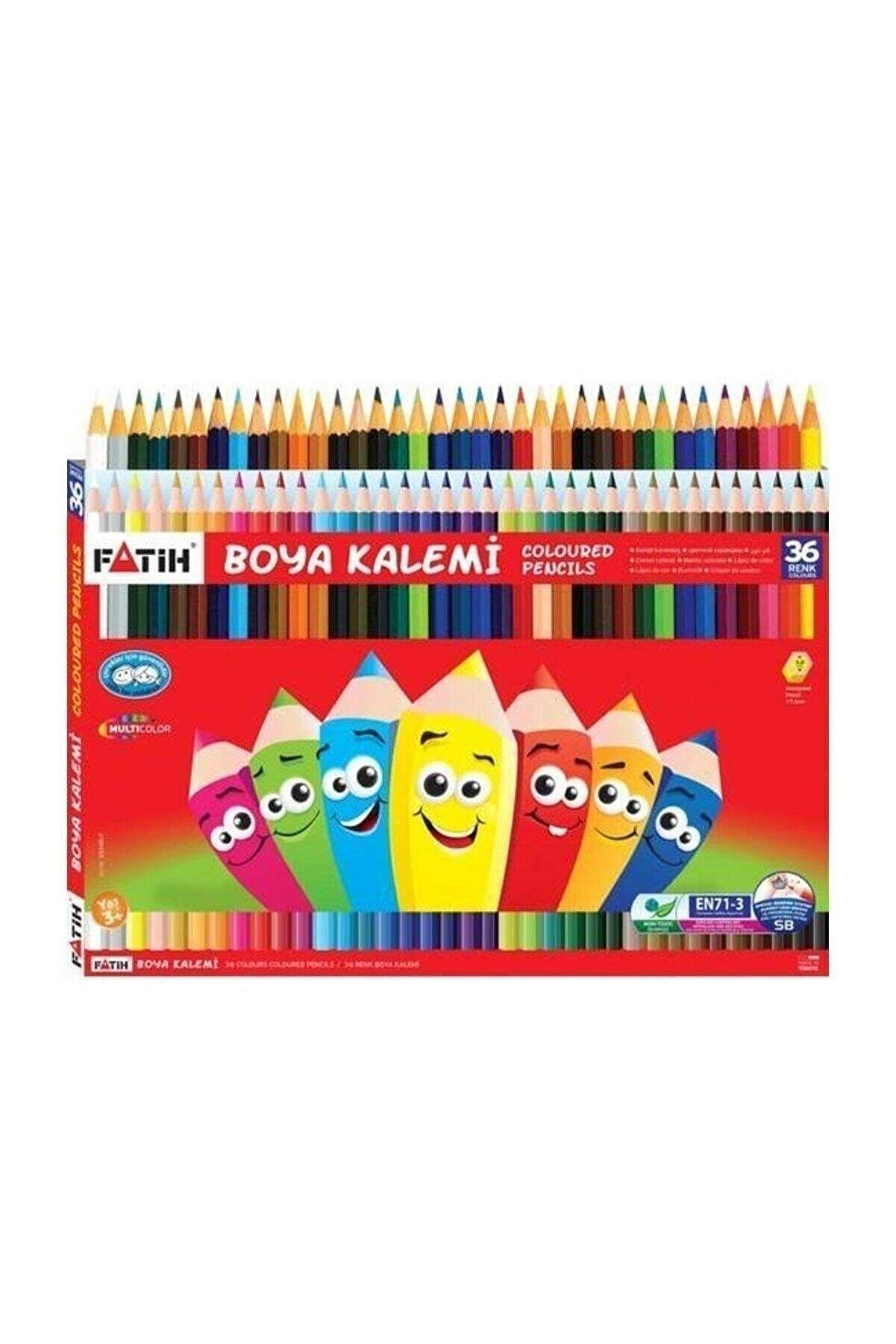 Fatih Tam Boy Kuru Boya 36 Renk Kalem Seti - Kalem ve Kırtasiye Malzemeleri