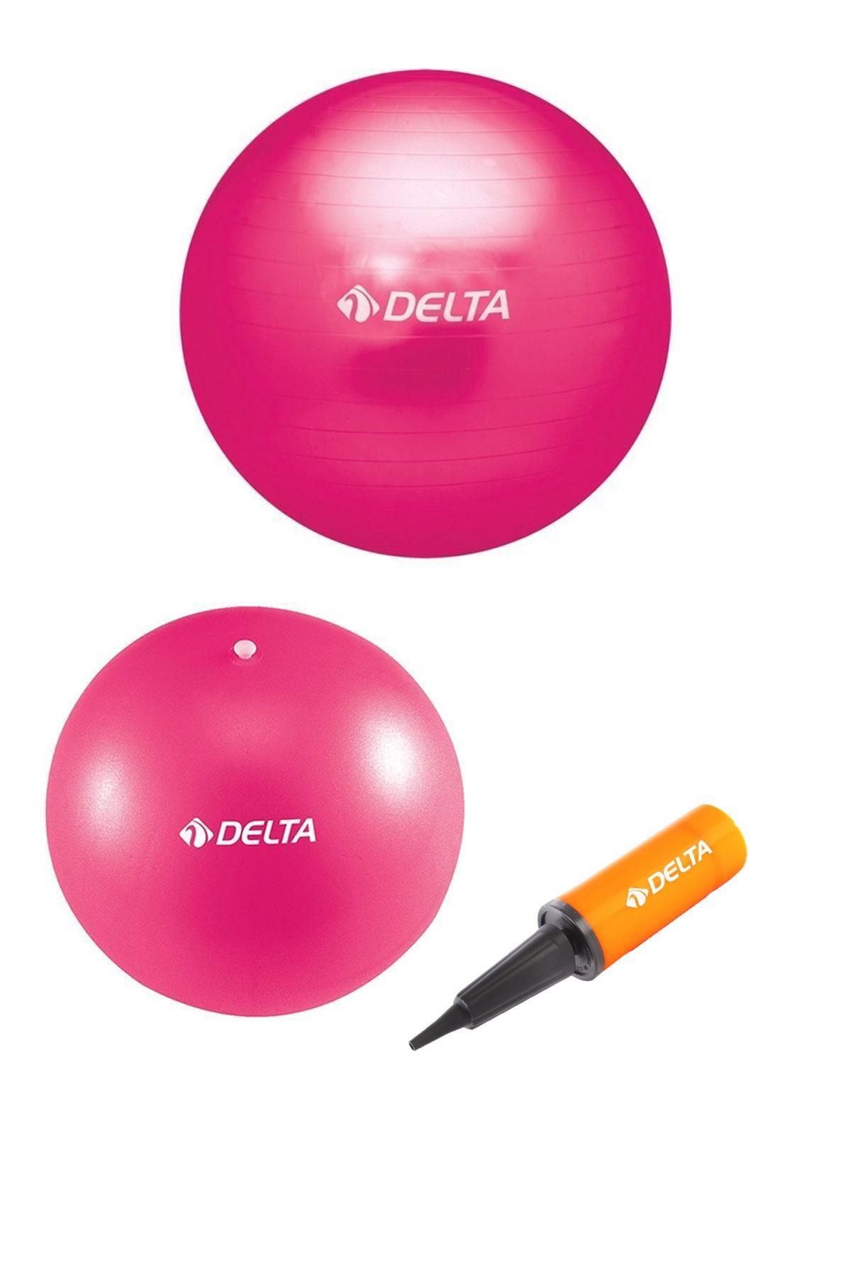 Delta 180 Cm - 200 Cm Boy Aralığına Uygun 85 Cm Pilates Topu 25 Cm Denge Topu Pilates Topu Pompası Seti
