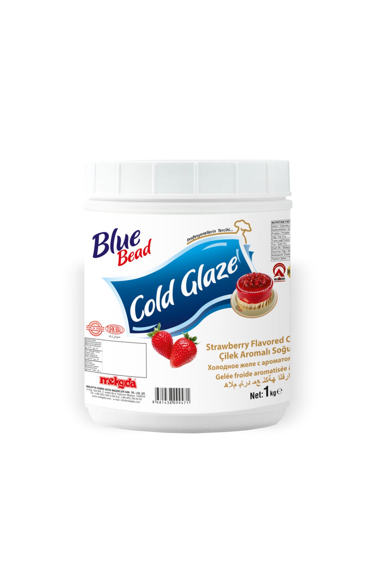 Blue Bead Çilekli Soğuk Pasta Jölesi 1 kg