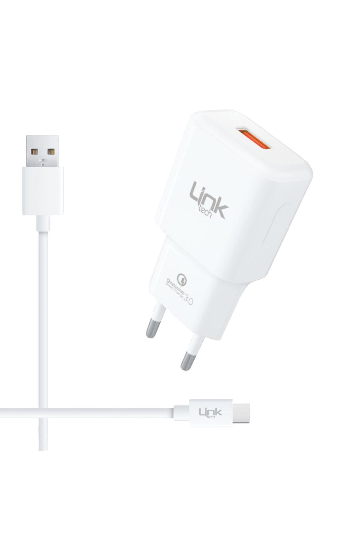 Linktech T443 18w 2.4a Qc3.0 Hızlı Şarj Aleti Type-c Kablo Set 1.2mt