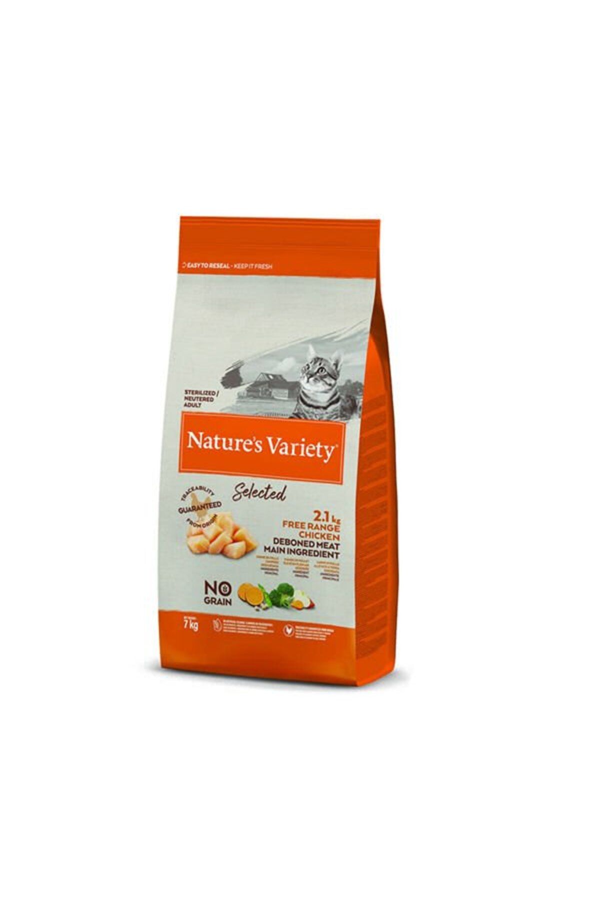 Genel Markalar Nature's Variety Selected Tavuklu Tahılsız Kısırlaştırılmış Yetişkin Kedi Maması 1.25 Kg