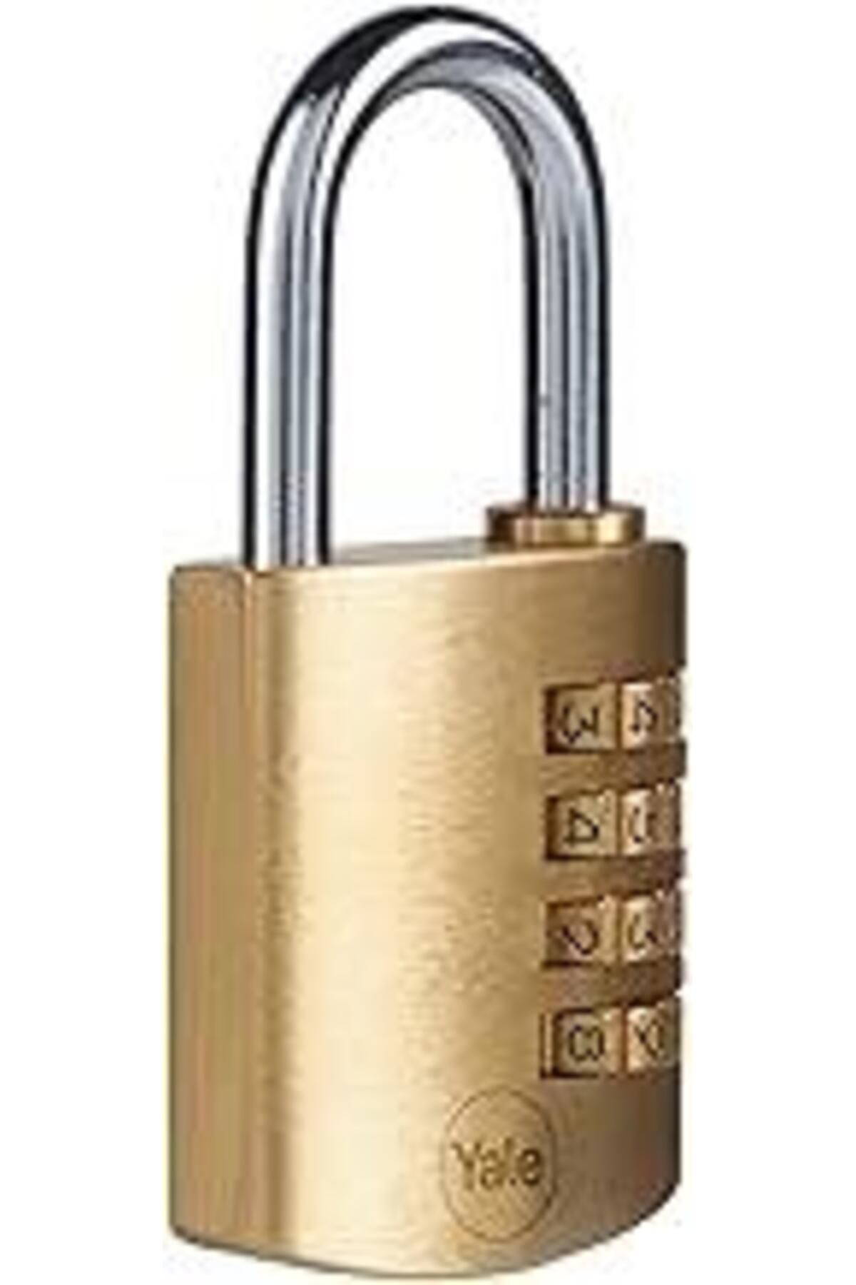 Yale Y150b/40/130/1 Şifreli Pirinç Asma Kilit, Standart Koruma, Çelik Halka, 4 Haneli Şifre, 40 Mm,