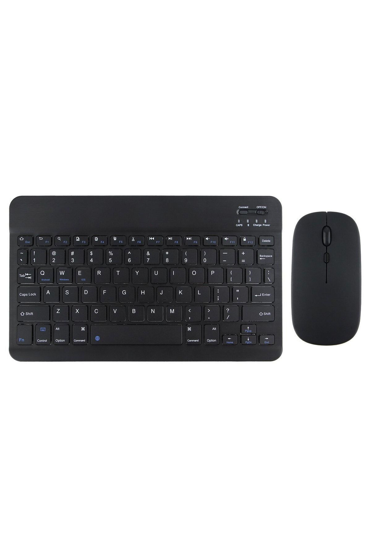 TURKTABLET Samsung Galaxy Tab A9 Plus SM-X217 Tablet Uyumlu Mini Slim Şarjlı Bluetooth Klavye ve Mouse Seti