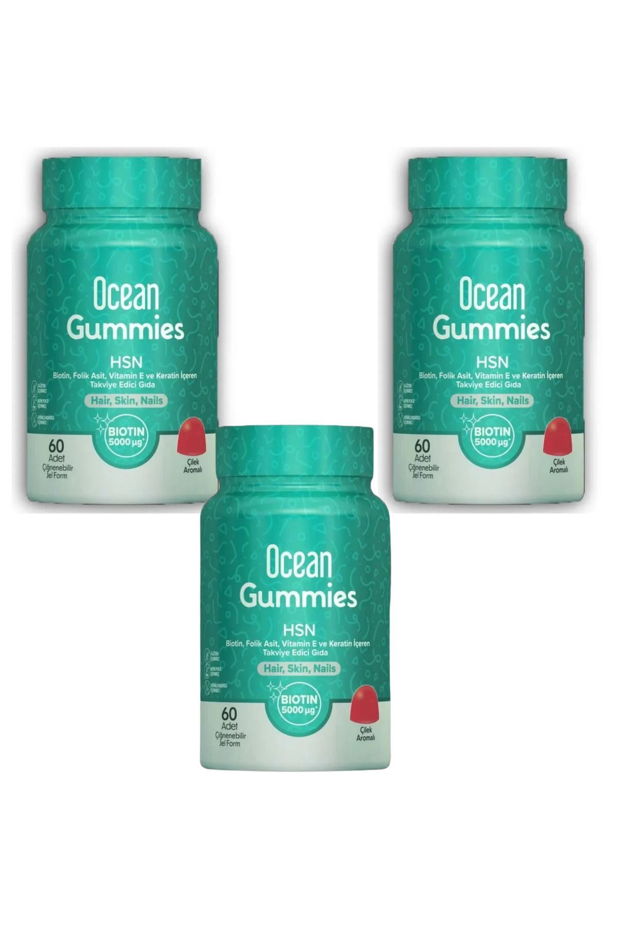 Ocean GUMMIES HSN 60 Adet Çiğneme Jel Form X3