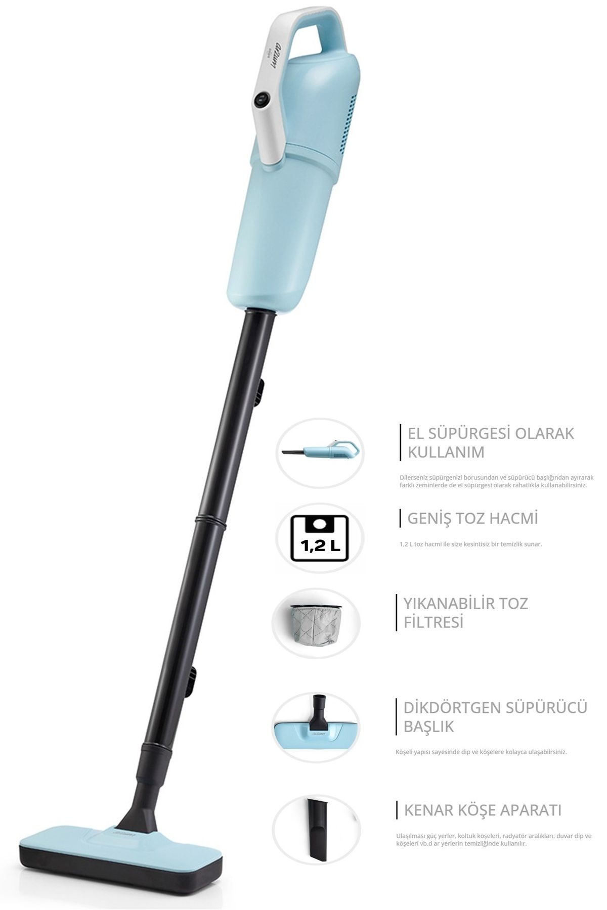 Arzum Ar4087 2'si 1 Arada Dikey Elektrikli Süpürge