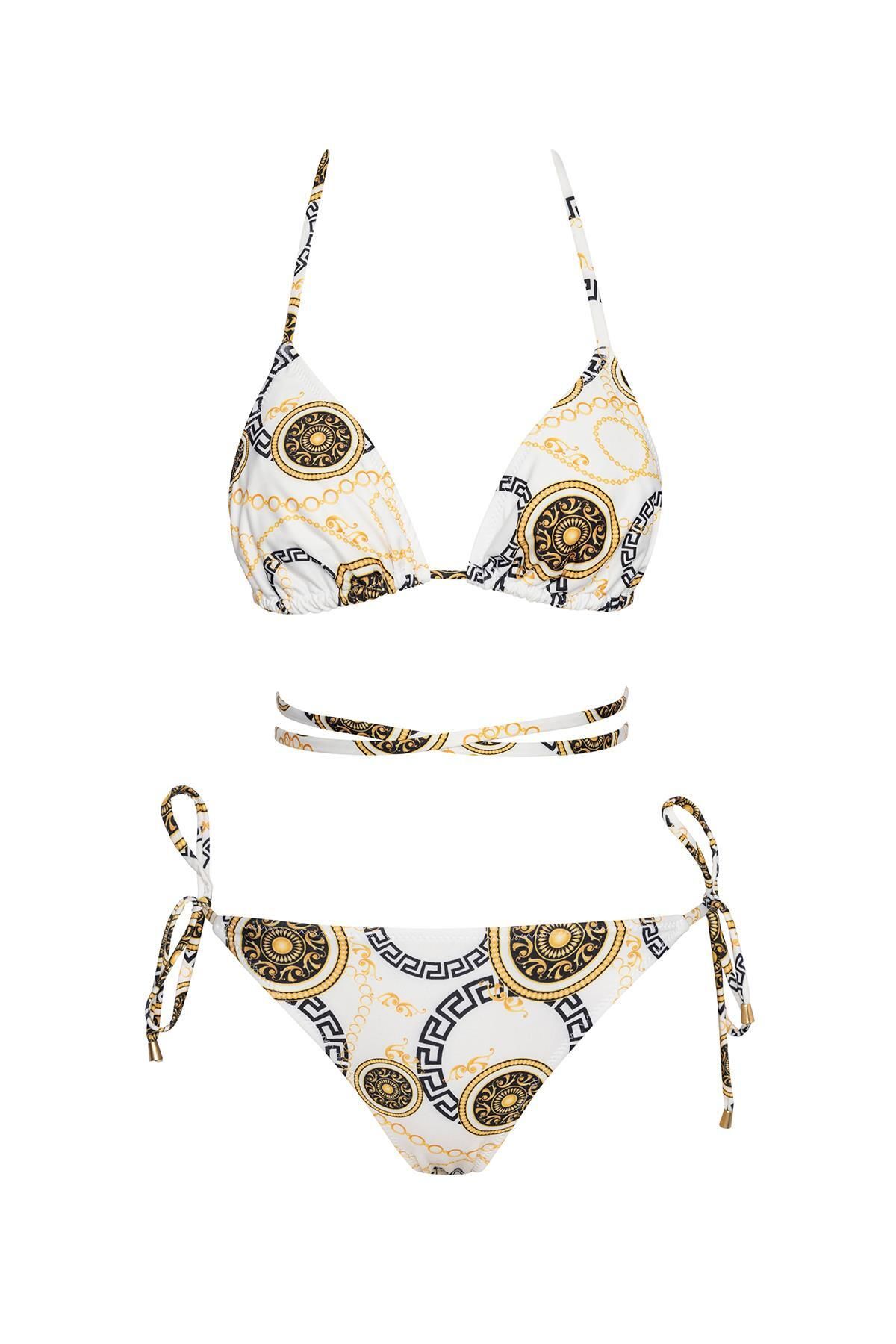 SAILOR moda Brezilya Üçgen İpli Bikini Takım 2