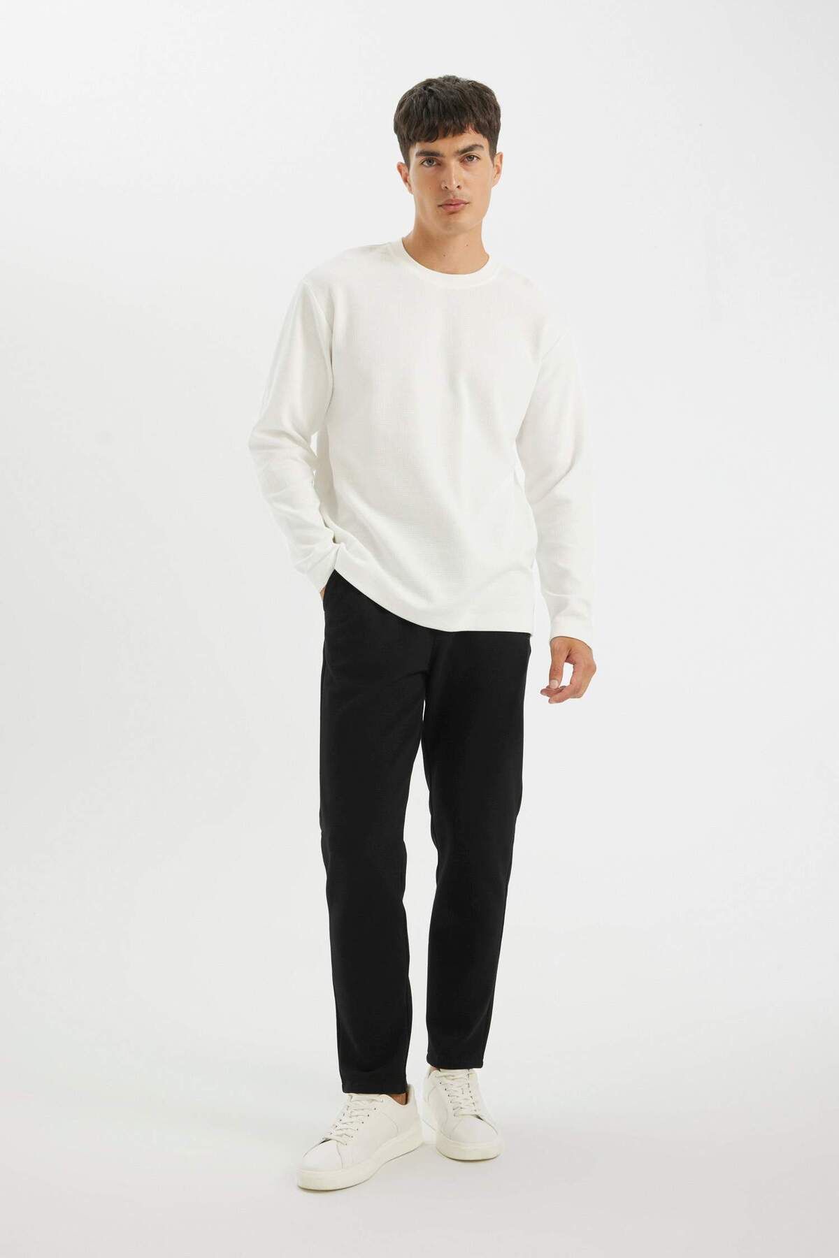Defacto Jogger Kışlık Pantolon Basic Düz Beli Bağcıklı Cepli Düz Paça C6022ax24sp