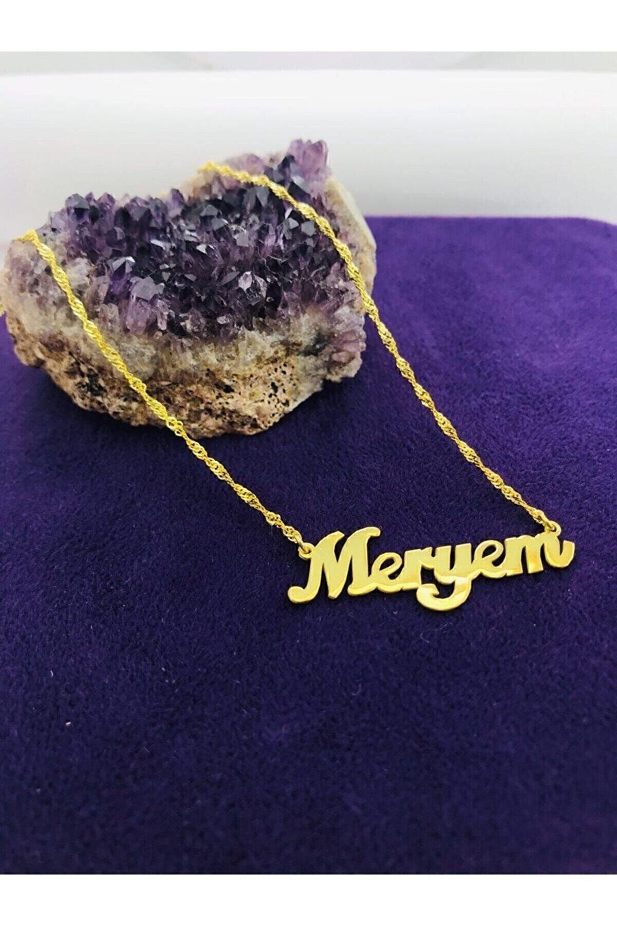 Gümüşevibyunus 925 Ayar Gümüş Kaplama 18 Ayar Altın Kaplama İsimli Singapur Zincirli Kolye