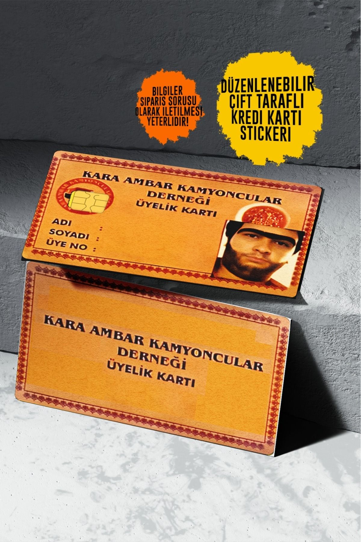 Lemur'ful Kişiye Özel Recep İvedik Kara Ambar Kredi Kartı Sticker, Kredi Kartı Sticker, Kart Sticker