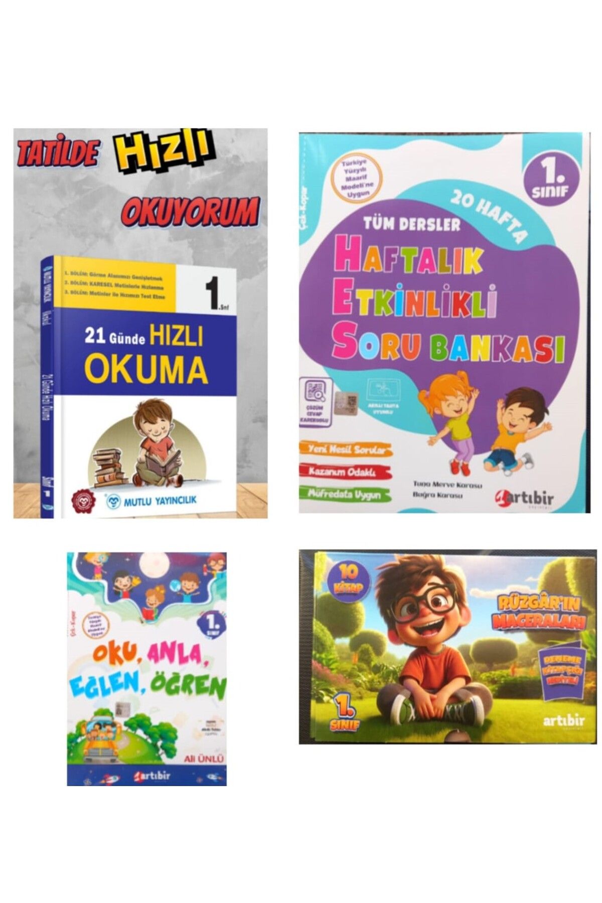 Mutlu Yayıncılık 1 . SINIF HIZLI OKUMA + TÜM DERSLER SORU BANKASI +OKUDUĞUNU ANLAMA+ 10 ADET HİKAYE