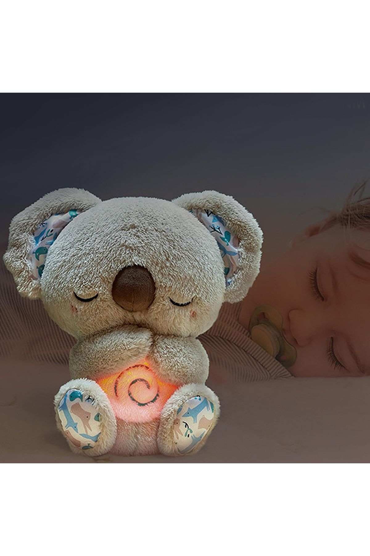 NB market koala nefes alabilen uyku arkadaşı 25cm müzikli nefes alan tam fonksiyonlu