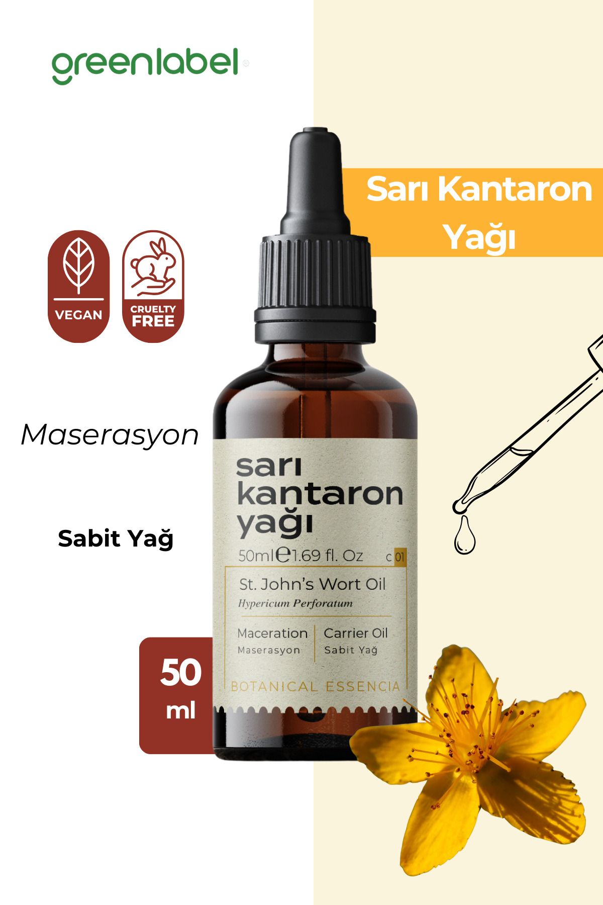 Green Label Sarı Kantaron Yağı 50 Ml.