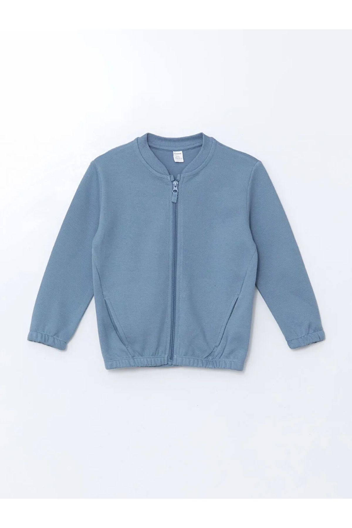 LC Waikiki LCW Kids Mavi Basic Erkek Çocuk Fermuarlı Sweatshirt