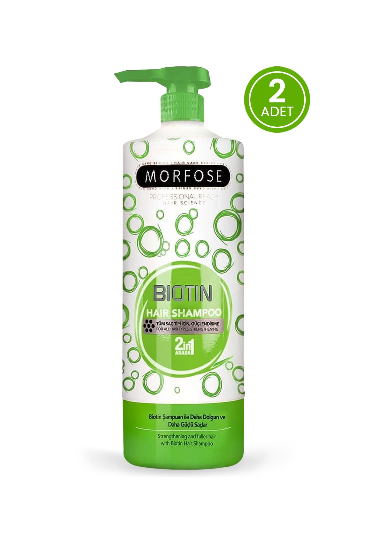 Morfose Biotin Içeren Saç Şampuanı 1000 ml 2 Adet