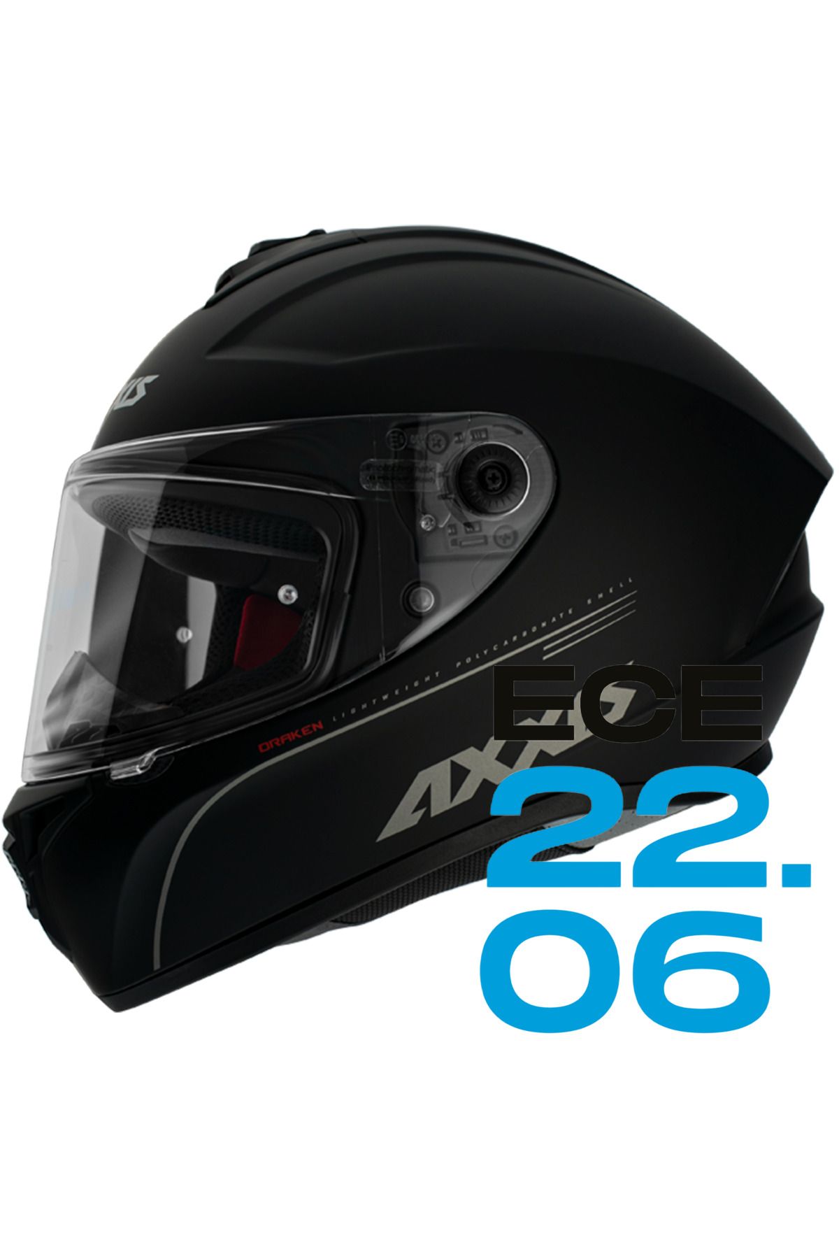 Axxis DRAKEN S SOLID V.2 MATT BLACK KAPALI KASK