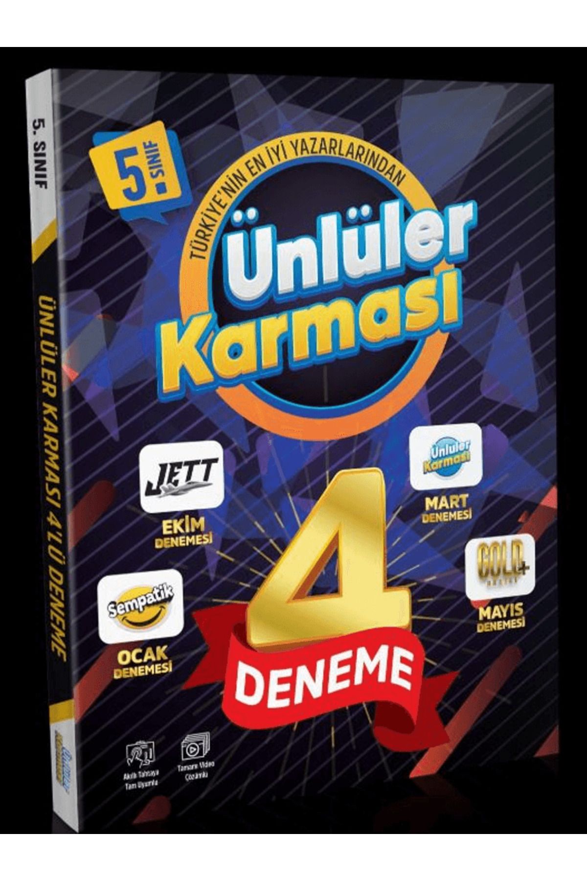 Ünlüler Karması 5. Sınıf 4'Lü Karma Deneme / Kollektif / Ünlüler Karması / 9786256529571