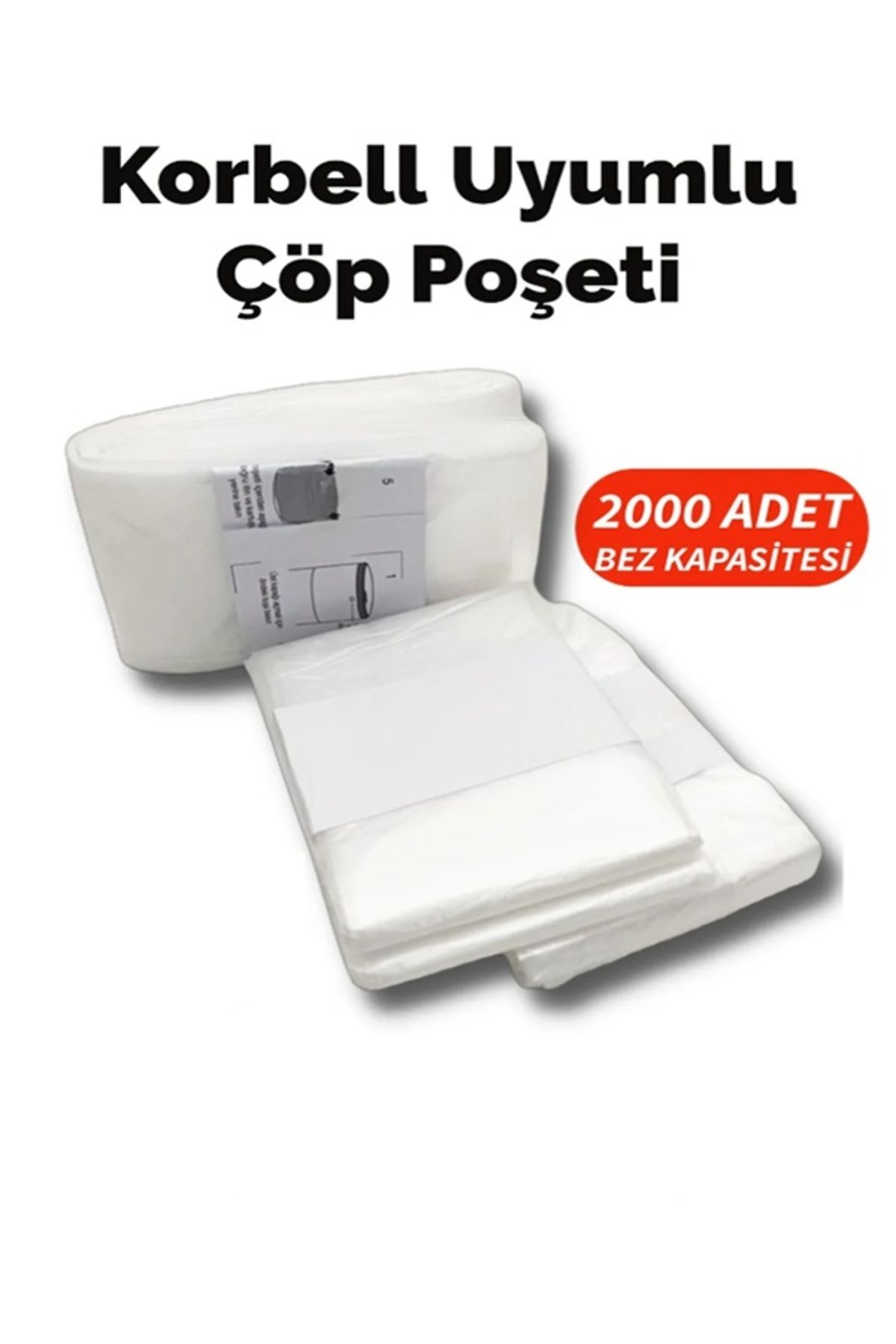 Korbell 16lt Uyumlu 4 Paket - 2000 Adet Bez Kapasitesi Bahar Çiçekleri Kokulu Yerli Çöp Poşeti