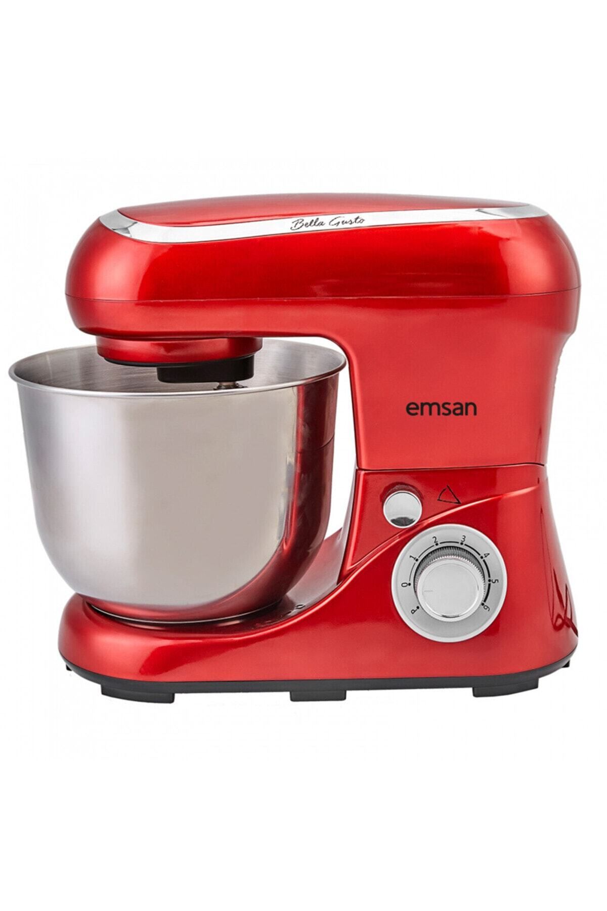 Emsan Bella Gusto Stand Mikser Mutfak Şefi 1300W 5 Lt kırmızı