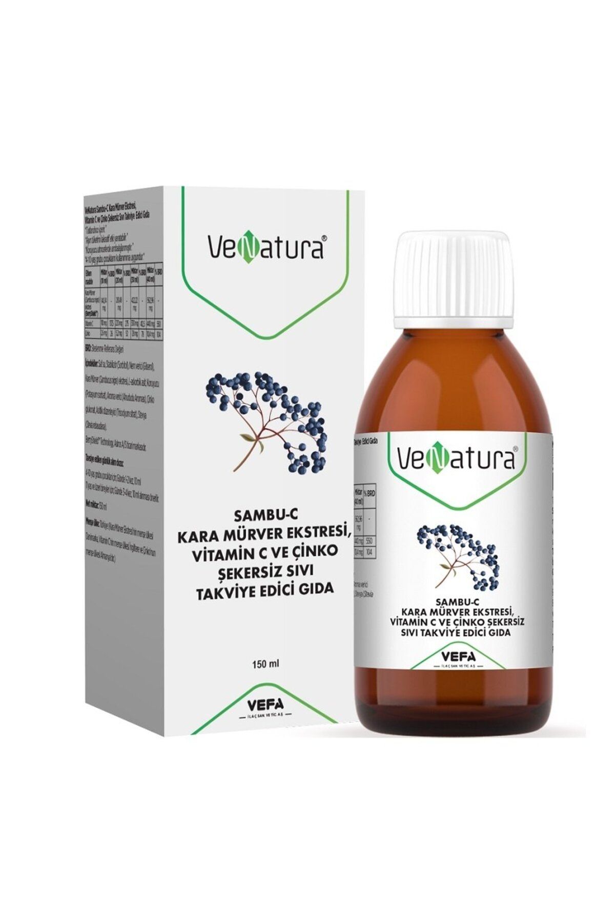 Venatura Sambu - C (KARA MÜRVER VE VİTAMİN C) Sıvı 150ml