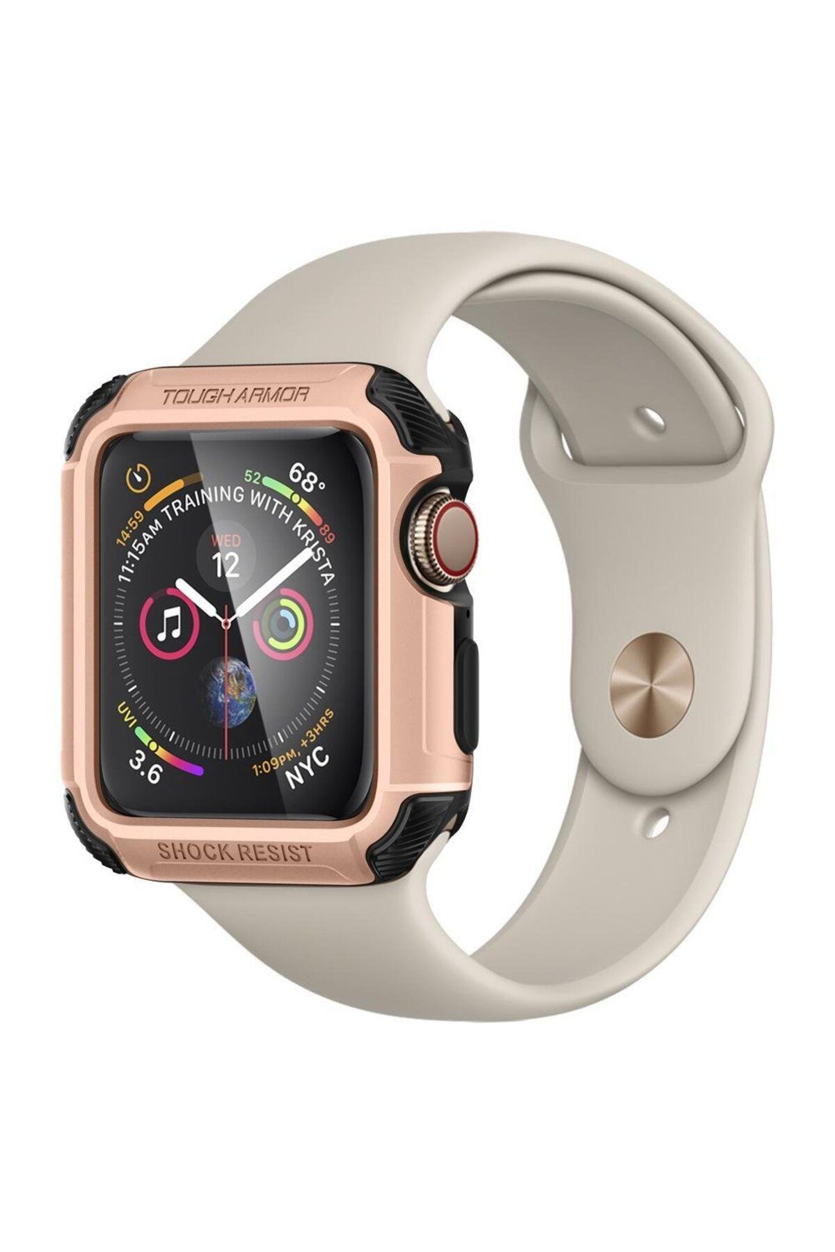 Spigen Apple Watch 44mm (Seri SE2/6/SE/5/4) Kılıf Tough Armor Rose Gold - 062CS24479