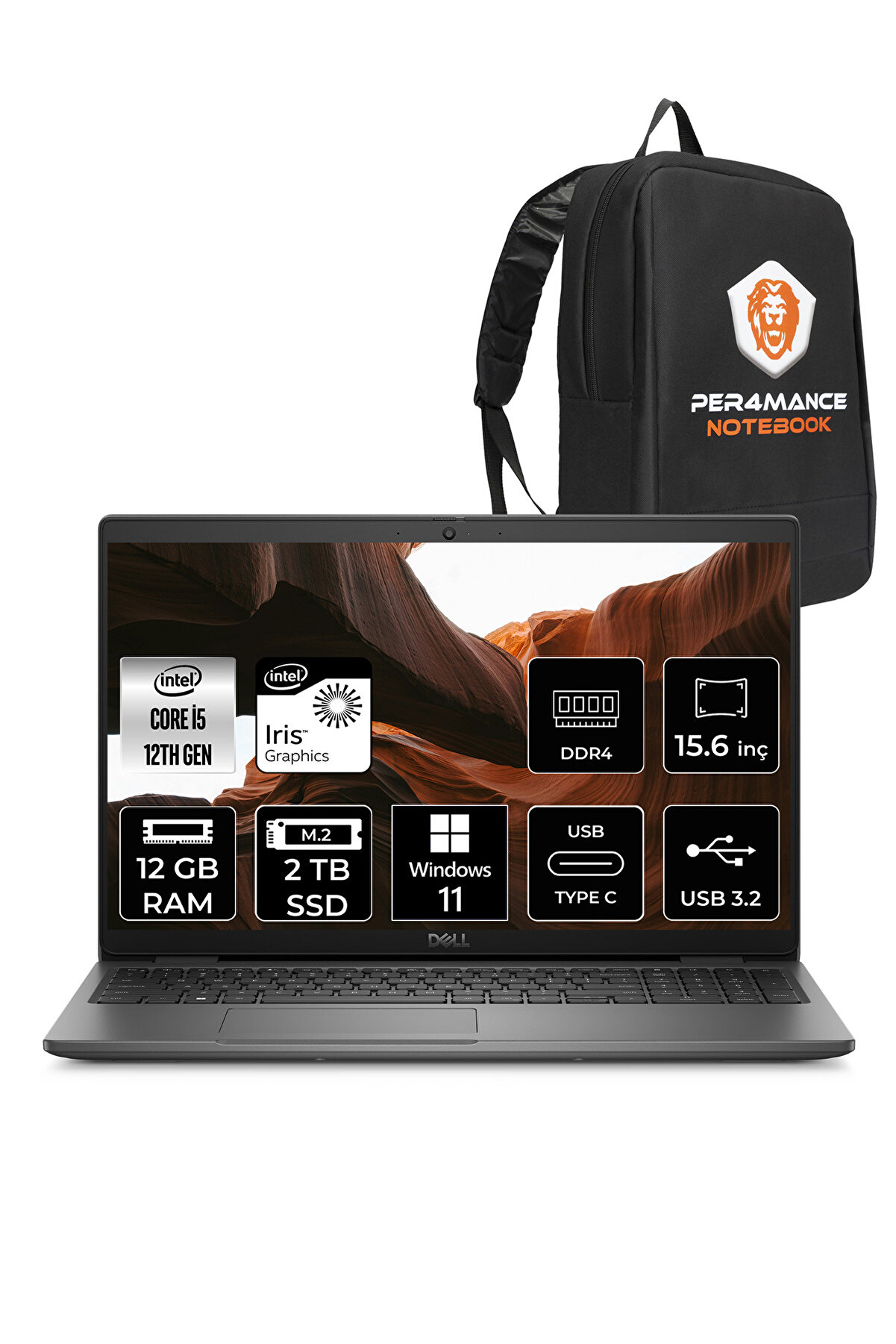 Latitude 3540 i5-1235U 12GB RAM 2TB SSD 15.6'' FHD W11HOME Dizüstü Bilgisayar _107 PER4 ÇANTA