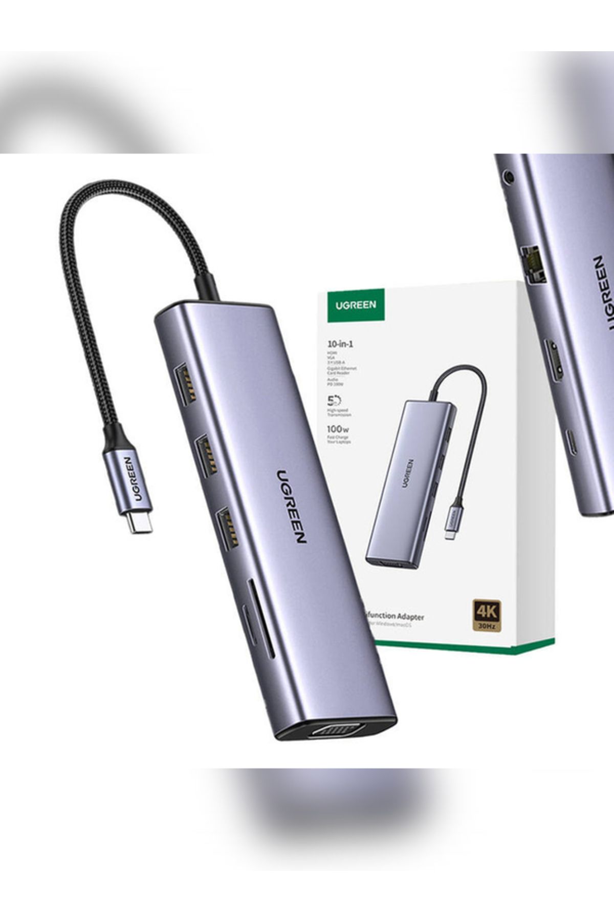 Ugreen 8-in-1 USB 3.0 100W PD Port Çoklayıcı Hub - 15375